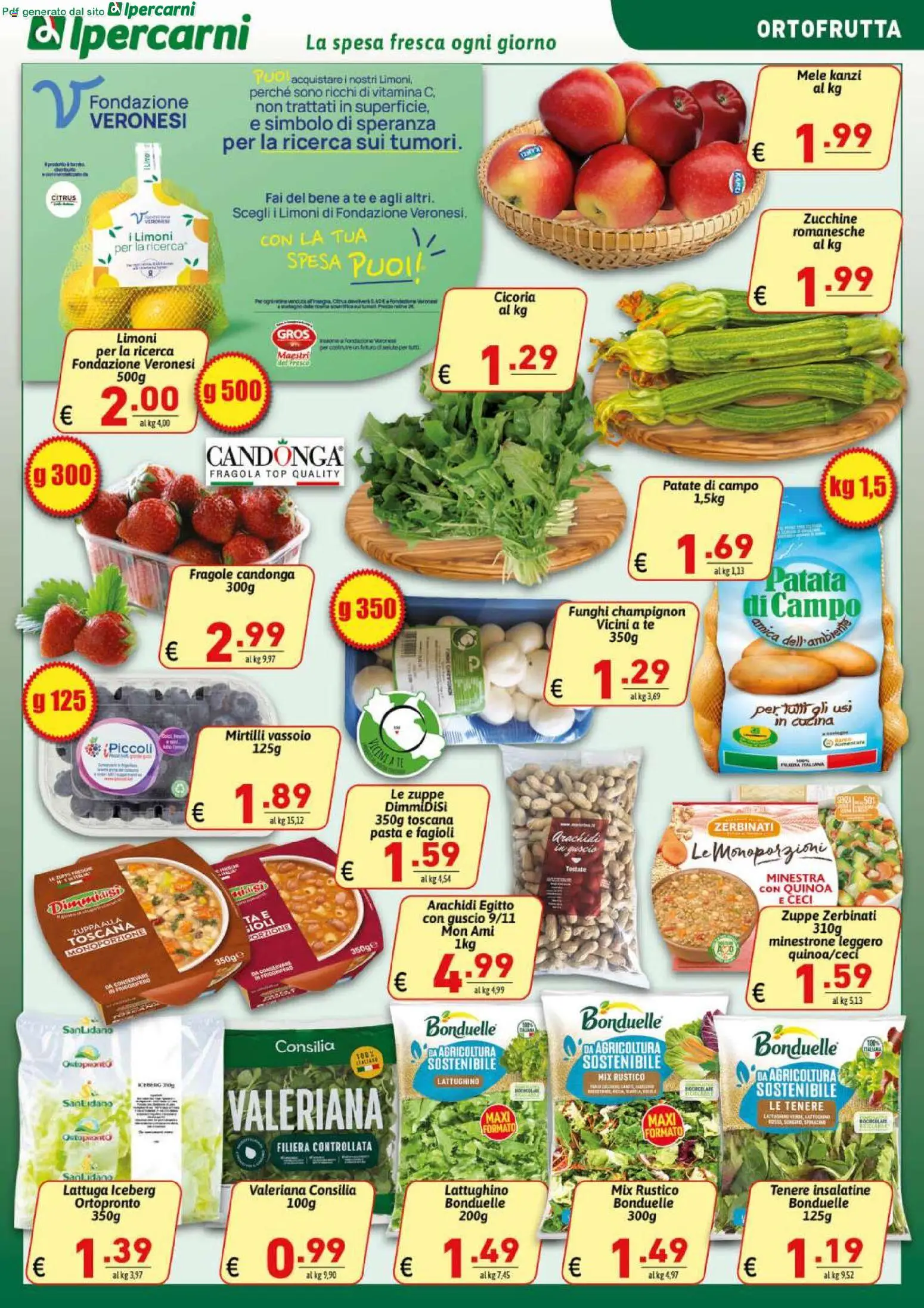 Volantino Ipercarni del 17.04.2026 | Pagina: 5 | Prodotti: Pasta, Funghi, Arachidi, Quinoa