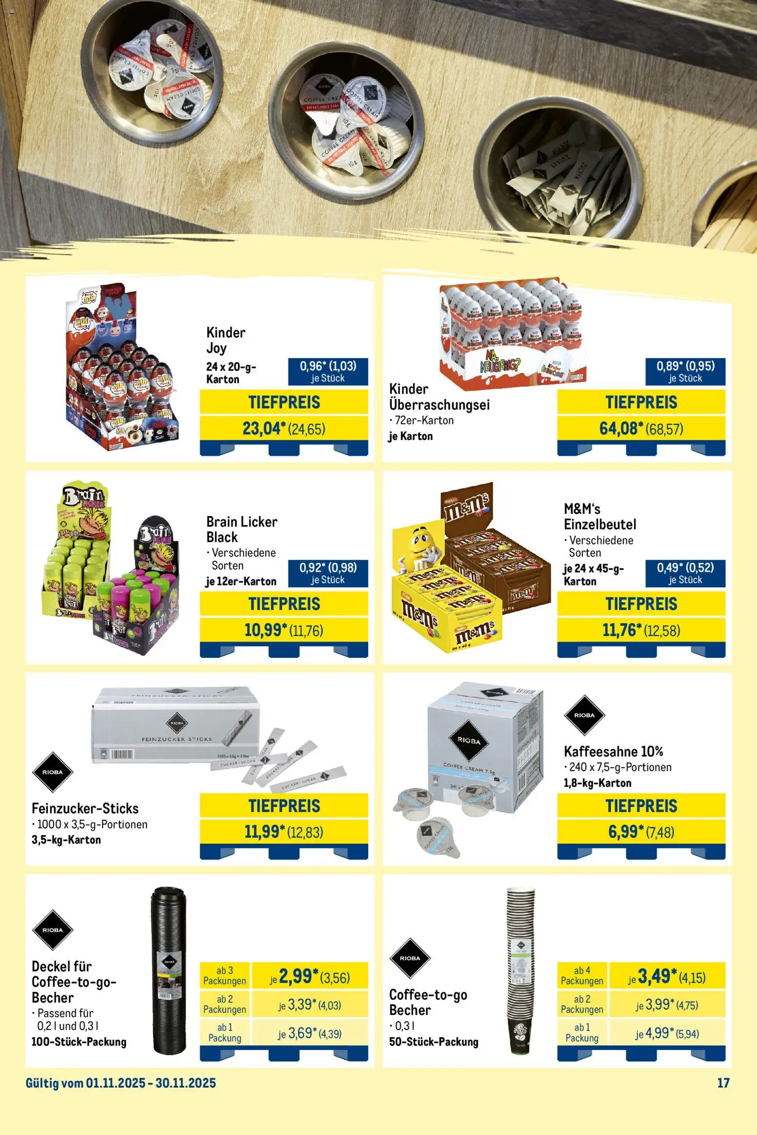 Metro Wochen-Angebote Händler – gültig ab 10.11.2025 | Seite: 26 | Produkte: M&M's, Zucker, Eis