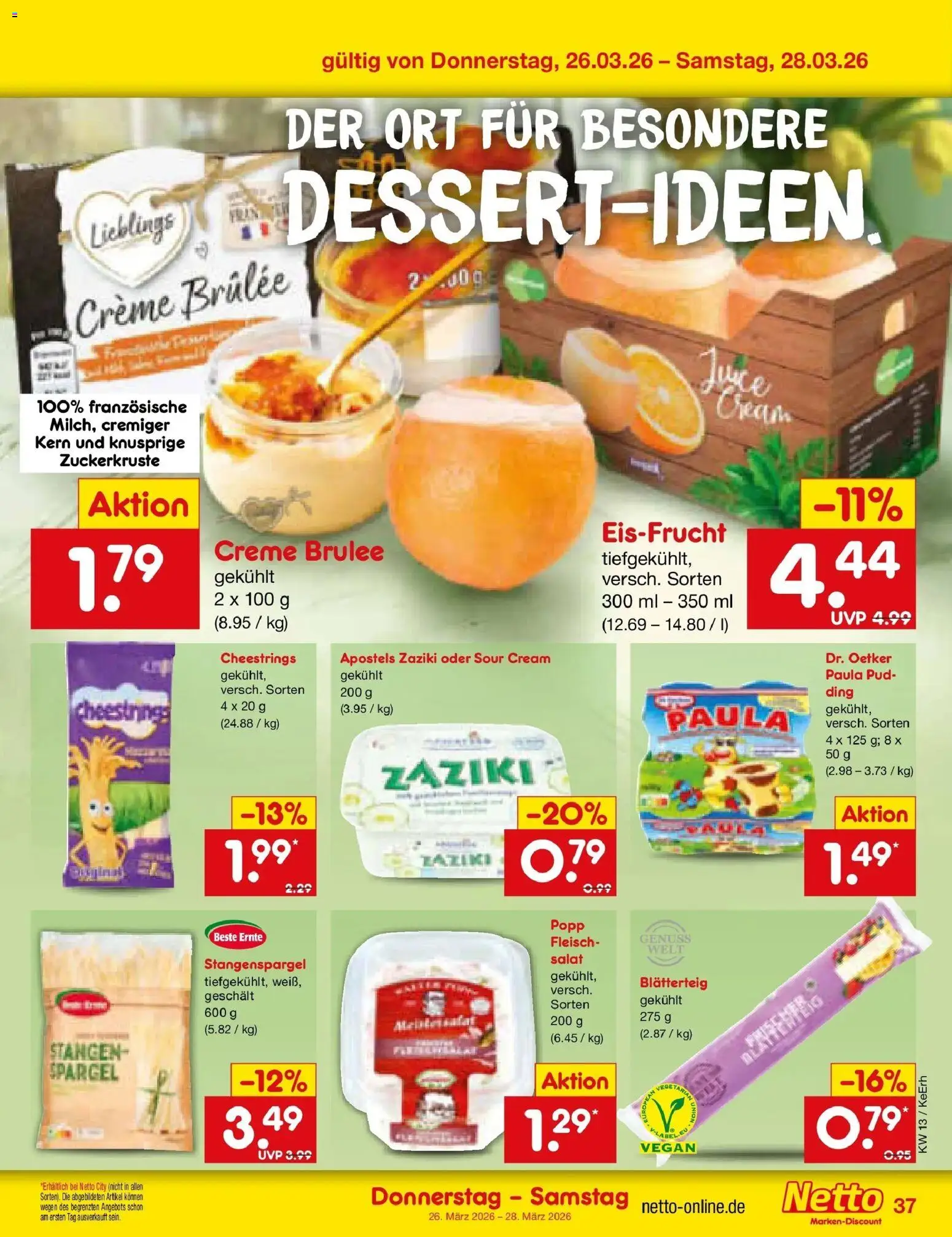 Netto Marken-Discount Prospekt Metten	 – gültig ab 23.03.2026 | Seite: 53 | Produkte: Spargel, Creme, Creme brulee, Salat