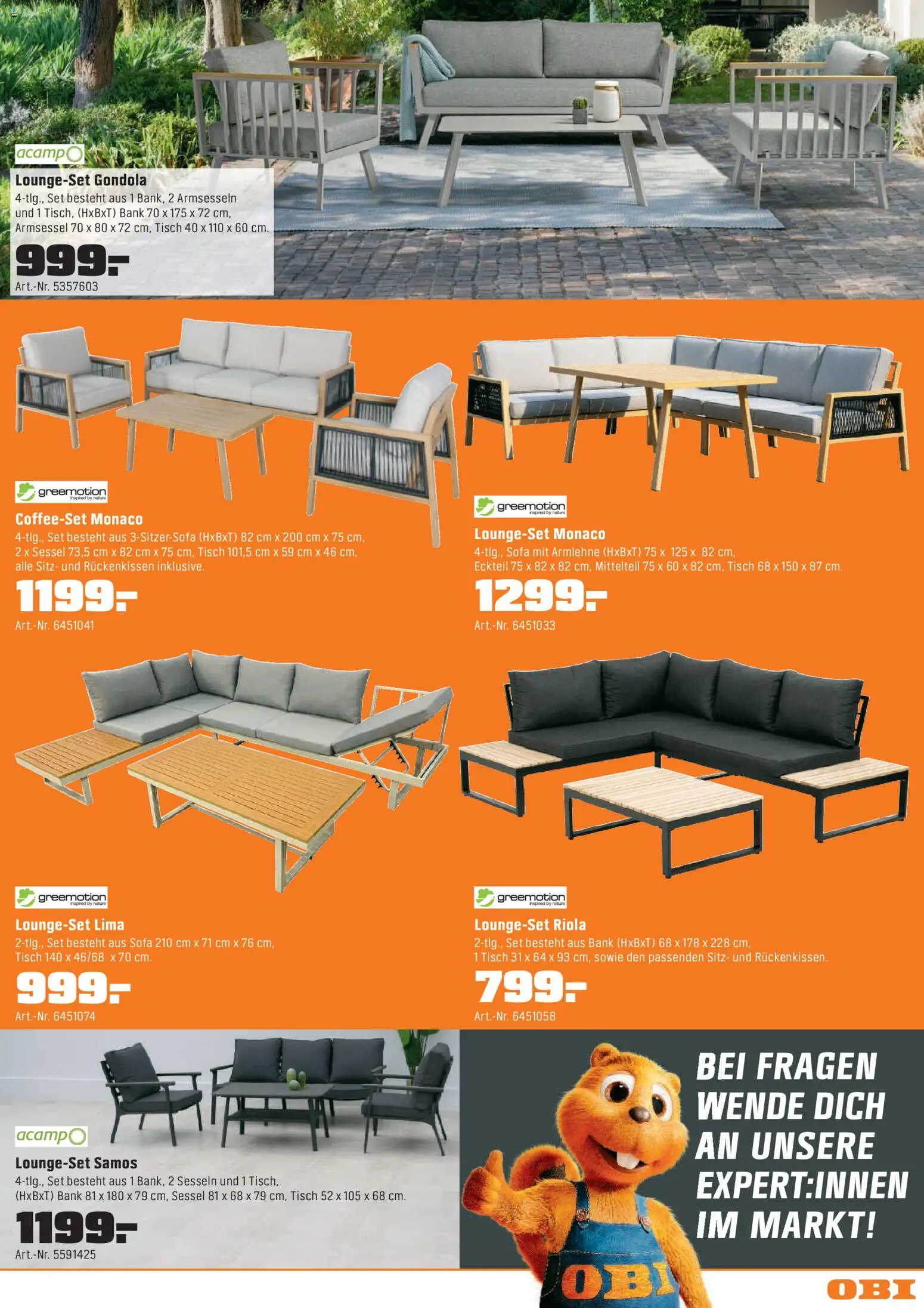 OBI - ALLES MACHBAR MIT OBI – gültig ab 07.04.2026 | Seite: 9 | Produkte: Tisch, Sofa, Sessel
