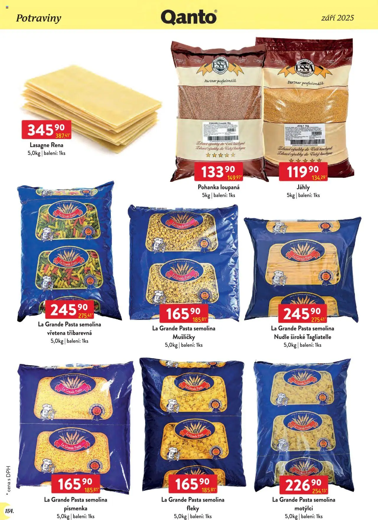 Astur & Qanto leták - Velkoobchod 09/2025 od 01.09.2025 | Strana: 154 | Produkty: Pohanka, Potraviny, Nudle, Lasagne