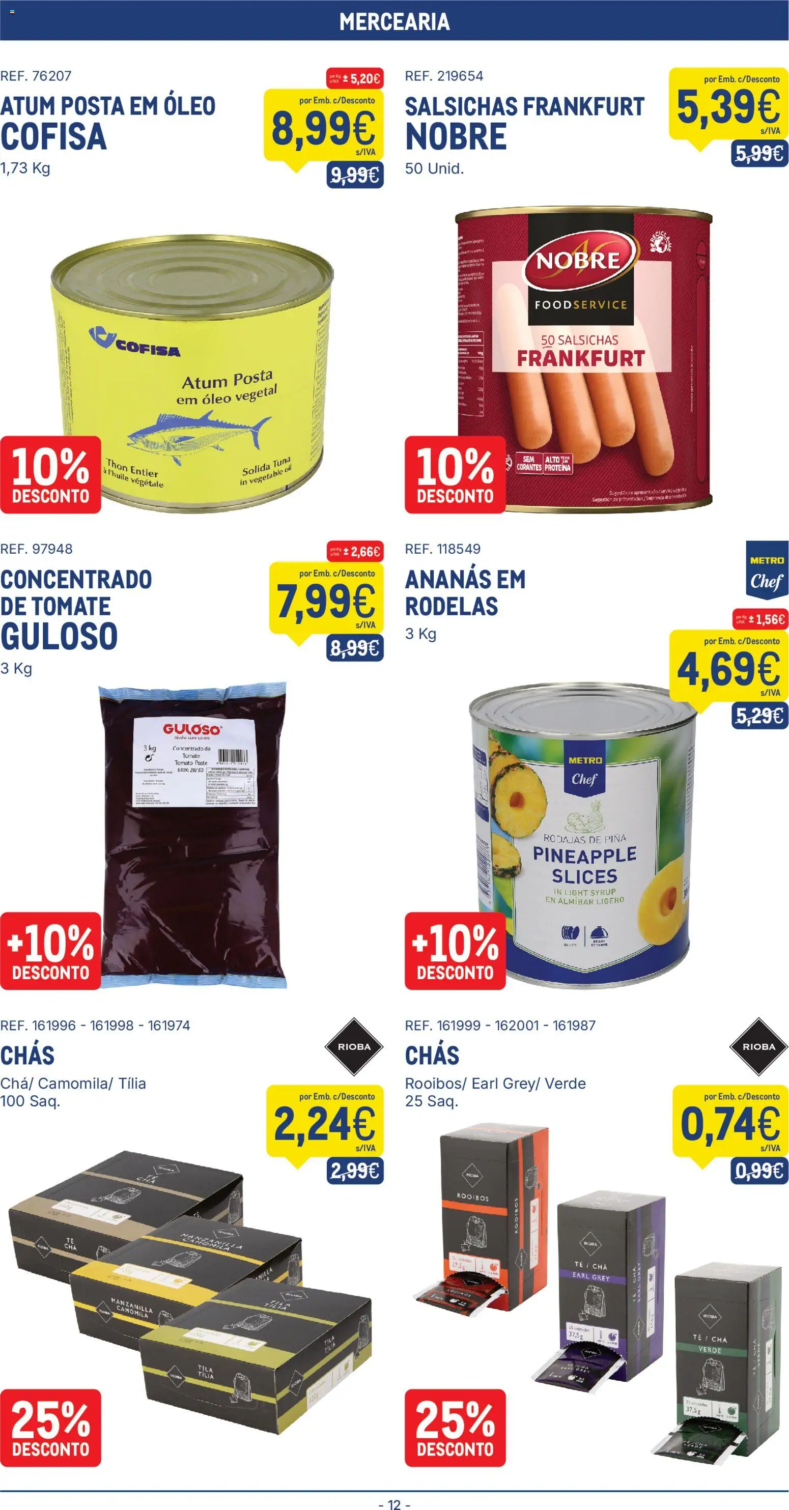 Makro folheto │ válido de 24.02.2026 | Página: 12 | Produtos: Atum, Chás, Chá, Proteina