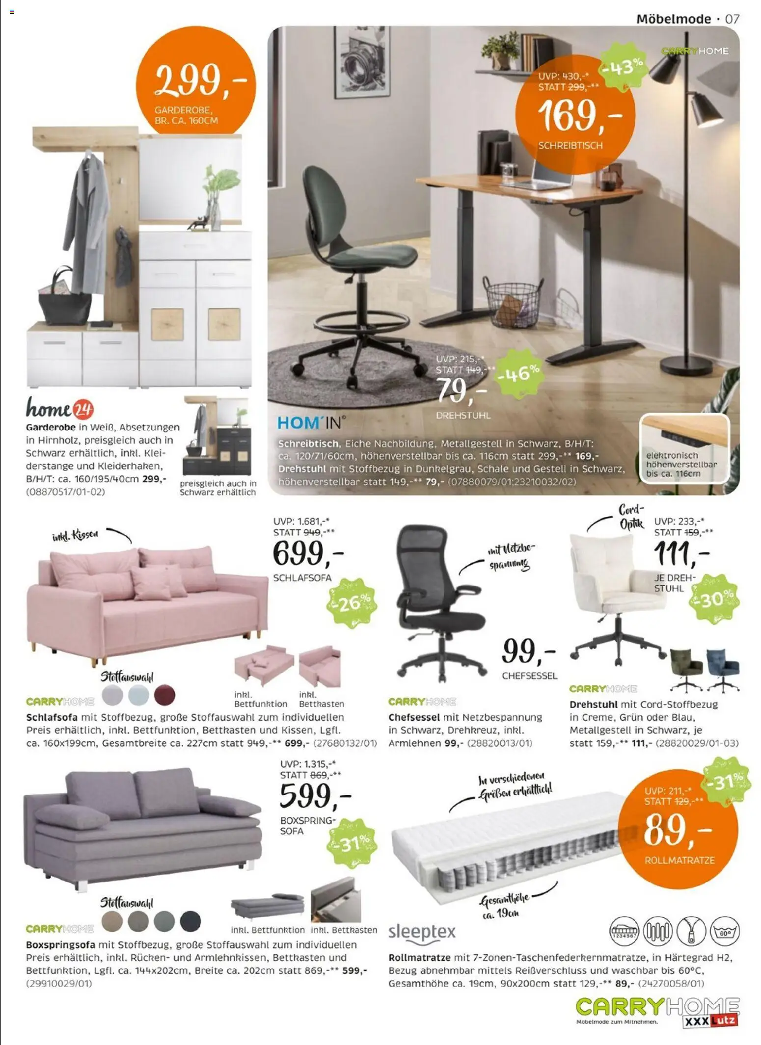 XXXLutz Carry Home gültig ab 24.02.2026 | Seite: 7 | Produkte: Kissen, Sofa, Stuhl