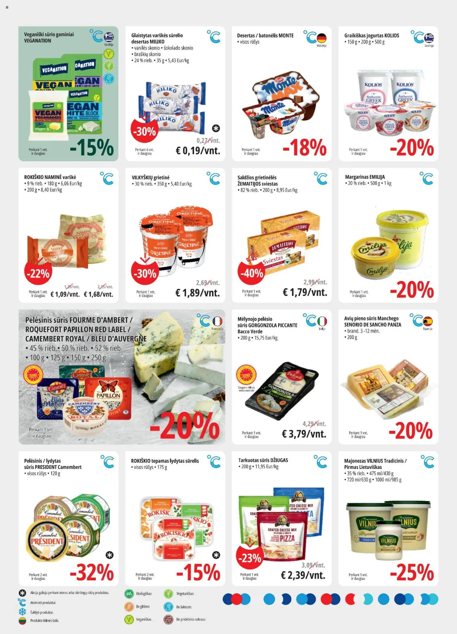 ePromo akcijos nuo 12.11.2025 | Puslapis: 2 | Prekių: Pelėsinis sūris, Sviestas, Varškė, Majonezas