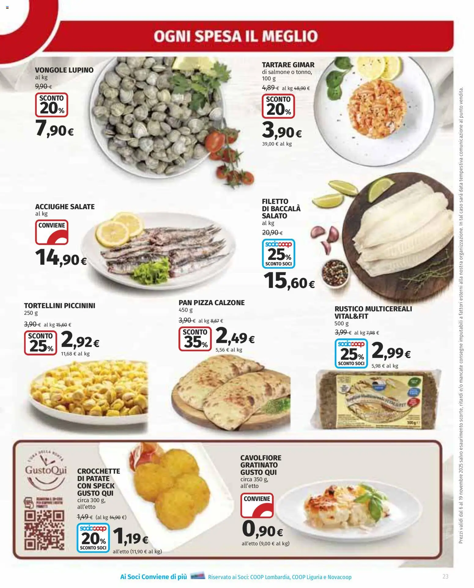 Volantino Ipercoop del 06.11.2025 | Pagina: 23 | Prodotti: Speck, Pizza, Data, Cavolfiore