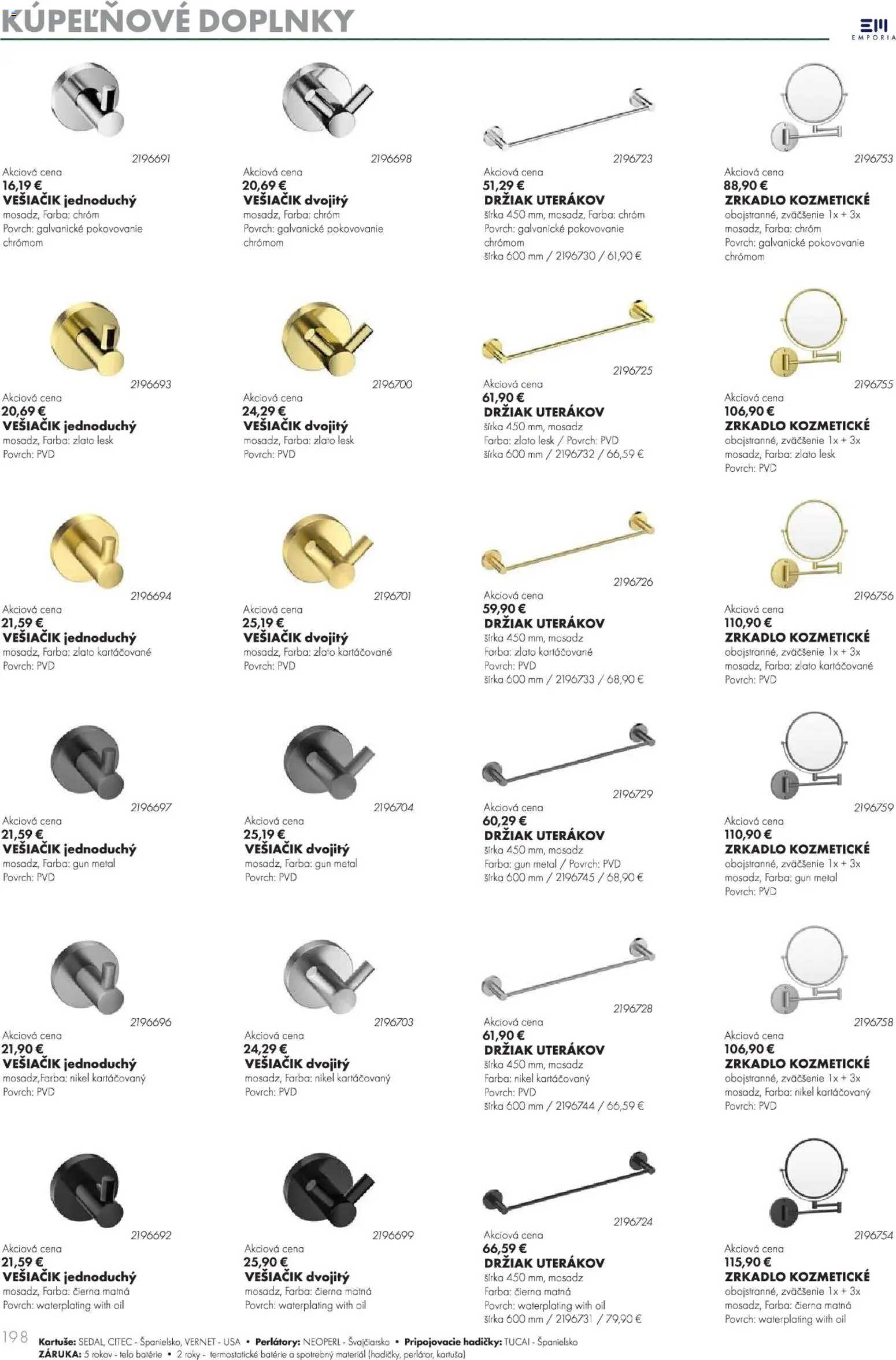 Nové Ingema akcie – leták je platný od 29.10.2025 | Strana: 200 | Produkty: Zrkadlo