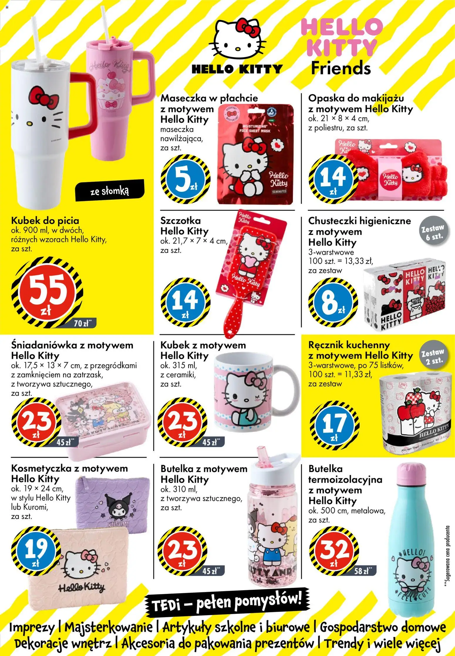 TEDi gazetka od 06.03.2026 | Strona: 21 | Produkty: Chusteczki higieniczne, Maseczka w płachcie, Szczotka, Artykuły szkolne