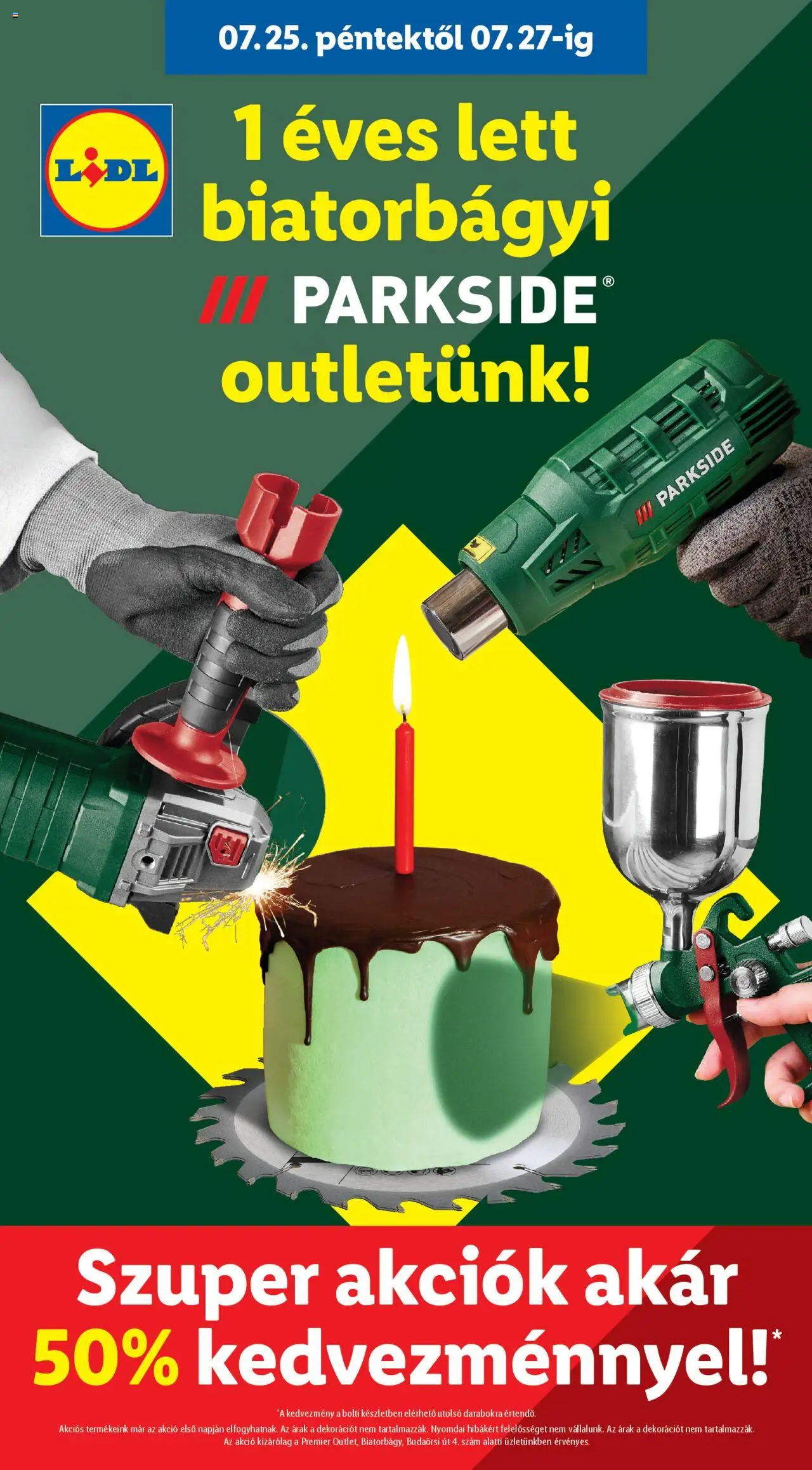 Lidl akciós ujság - amely érvényes a következő dátumtól: 25.07.2025 | Oldal: 1 | Termékek: Parkside