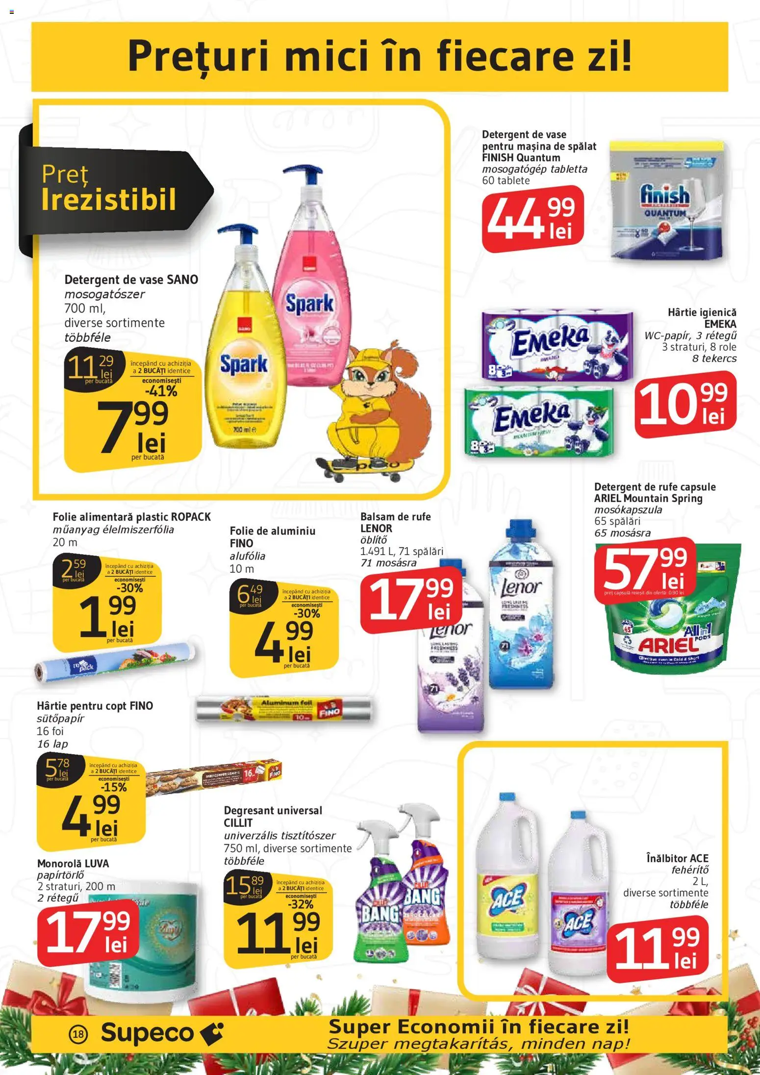 Noul catalog Supeco – valabil de la 11.12.2025 | Pagină: 18 | Produse: Mașină De Spălat, Mici, Balsam, Detergent