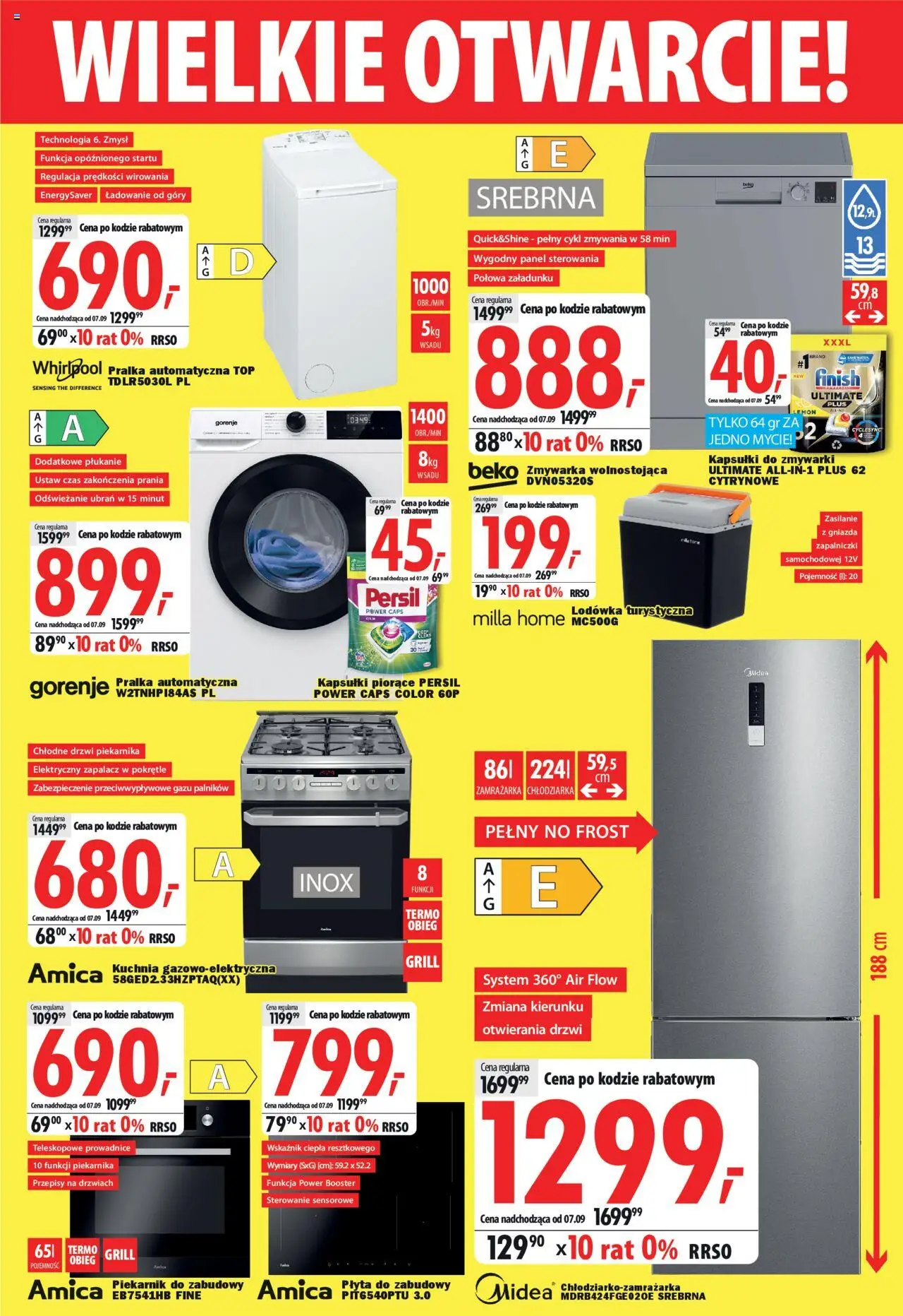 Mediaexpert Gazetka - Wielkie otwarcie Karpacz, Karpacka 33 od 28.08.2025 | Strona: 7 | Produkty: Persil, Lodówka, Grill, Finish
