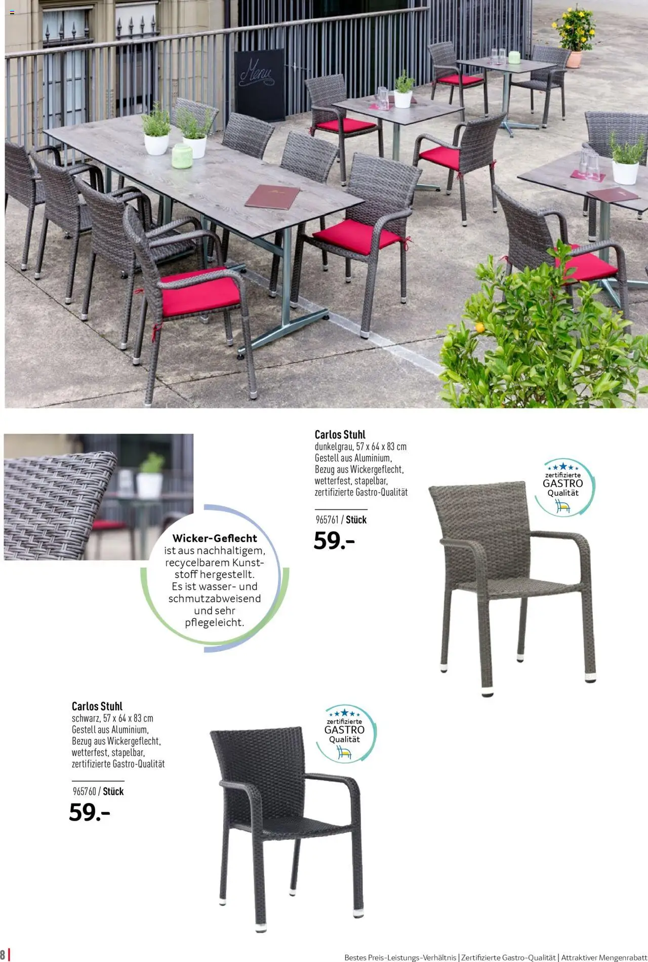 Prodega Aktionen Outdoor-Ausstattung ab 01.03.2025 | Seite: 8 | Produkte: Stuhl, Wasser