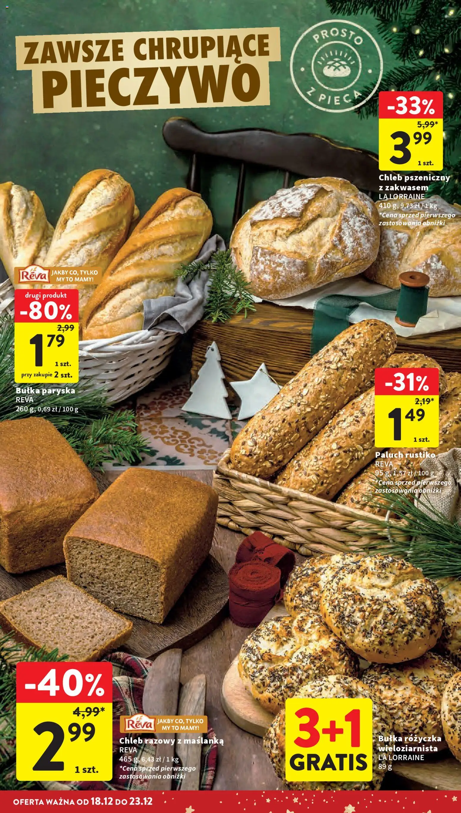 Intermarche Gazetka od 18.12.2025 | Strona: 42 | Produkty: Pieczywo, Maślanka, Bułka, Chleb