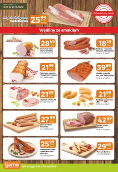 Pogląd oferty "Gama Gazetka" - ważna od 16.10.2025 | Strona: 2 | Produkty: Kiełbasa, Parówki berlinki, Parówki, Szynka