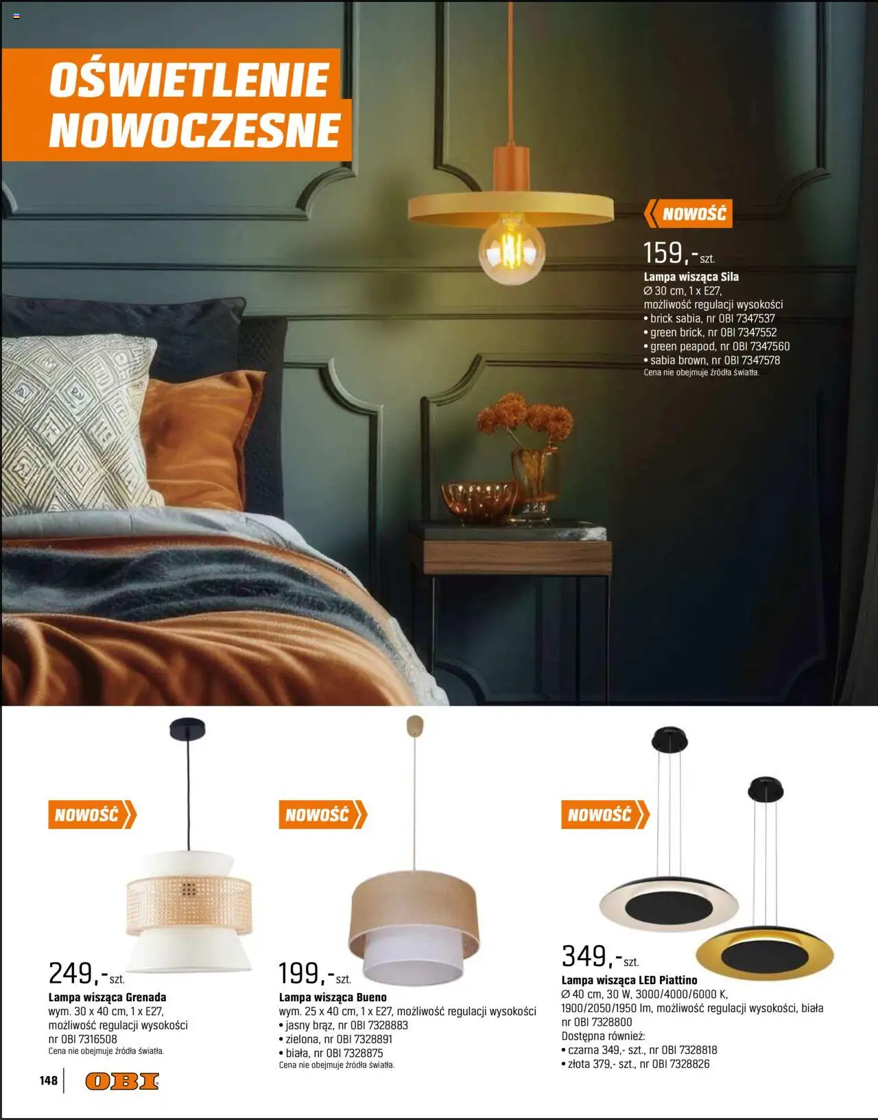 OBI Gazetka - Kuchnia Łazienka Salon od 20.08.2025 | Strona: 148 | Produkty: Lampa