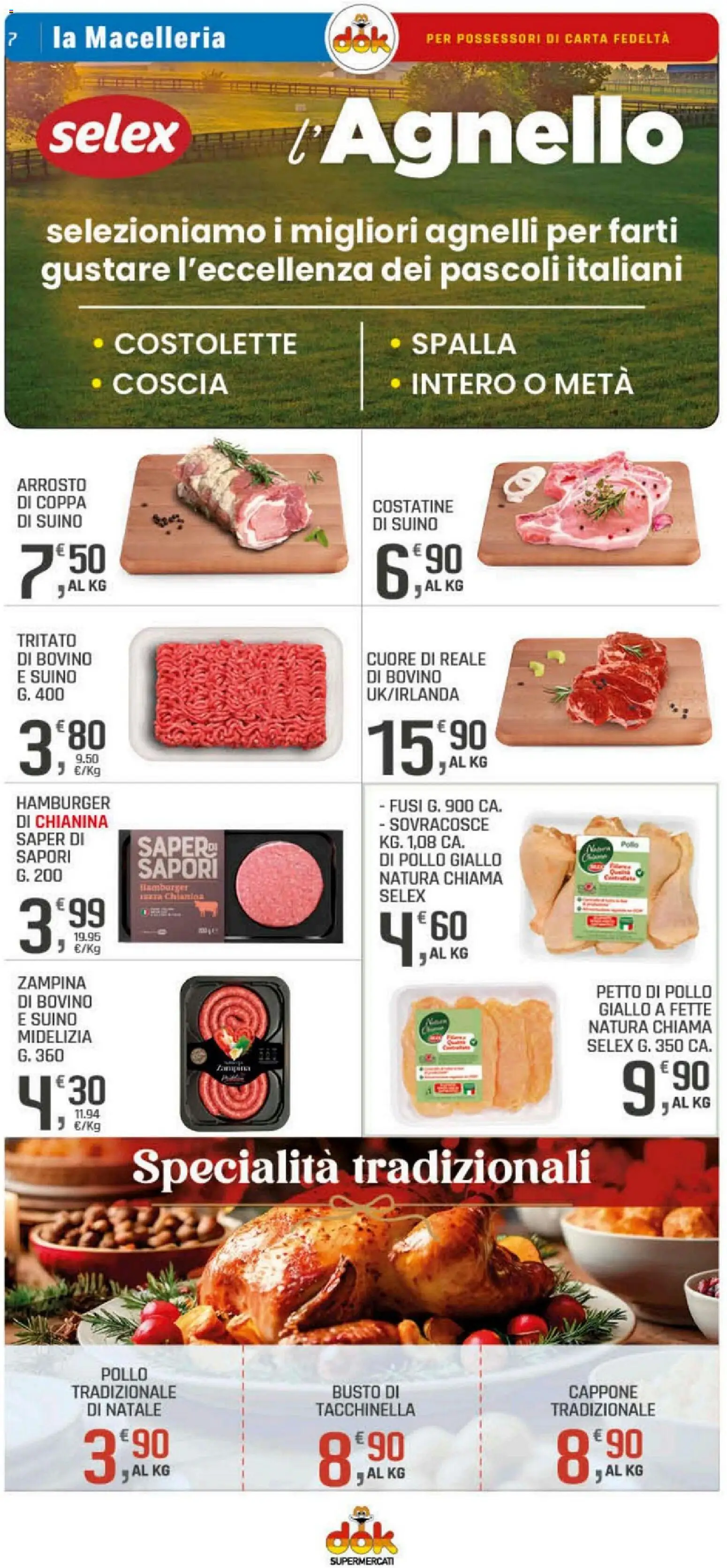 Volantino DOK del 29.12.2025 | Pagina: 7 | Prodotti: Bovino, Pollo, Suino, Hamburger