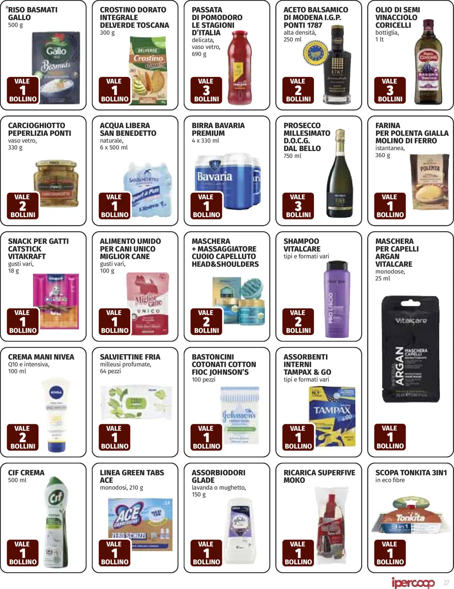 Volantino Ipercoop del 26.02.2026 | Pagina: 27 | Prodotti: Crema, Birra, Olio, Scopa