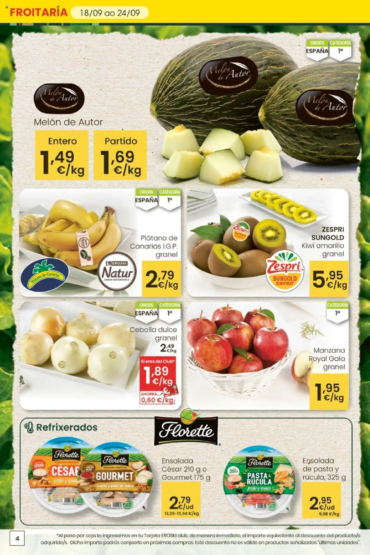 Eroski - Ofertón Center │ válido desde el 18.09.2025 | Página: 4 | Productos: Té, Ensalada, Παγωμένο τσάι, Caja