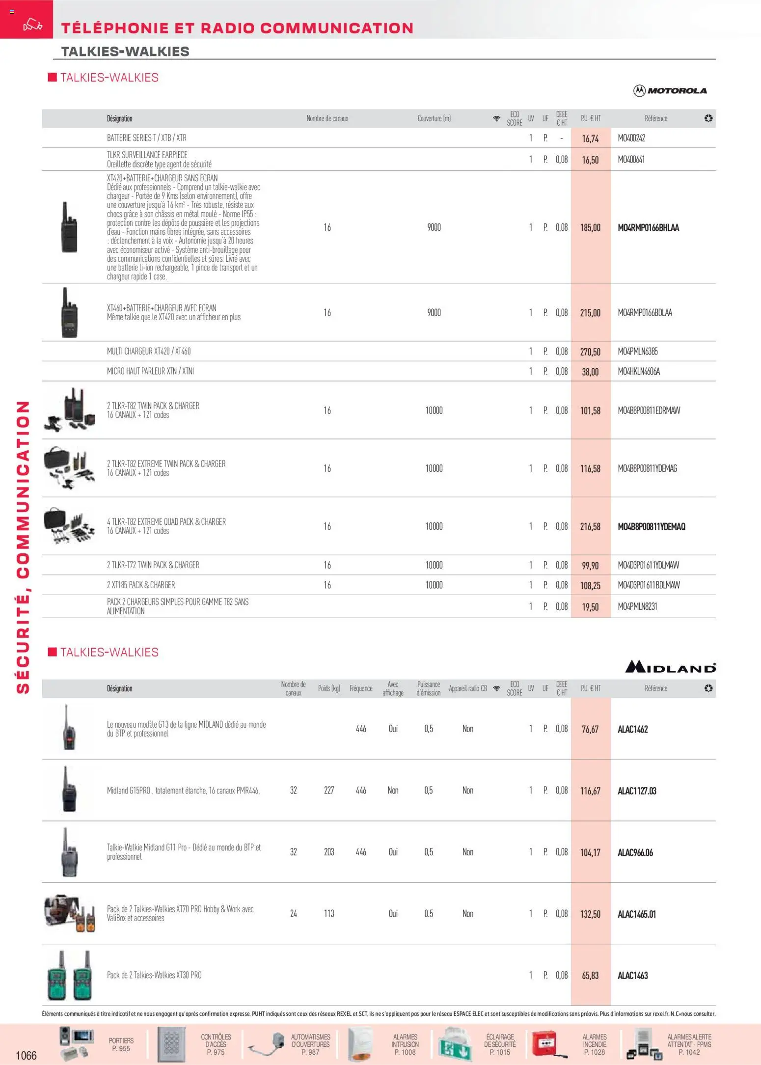 {H1} | Page: 115 | Produits: Radio, Poids, Couverture, Batterie