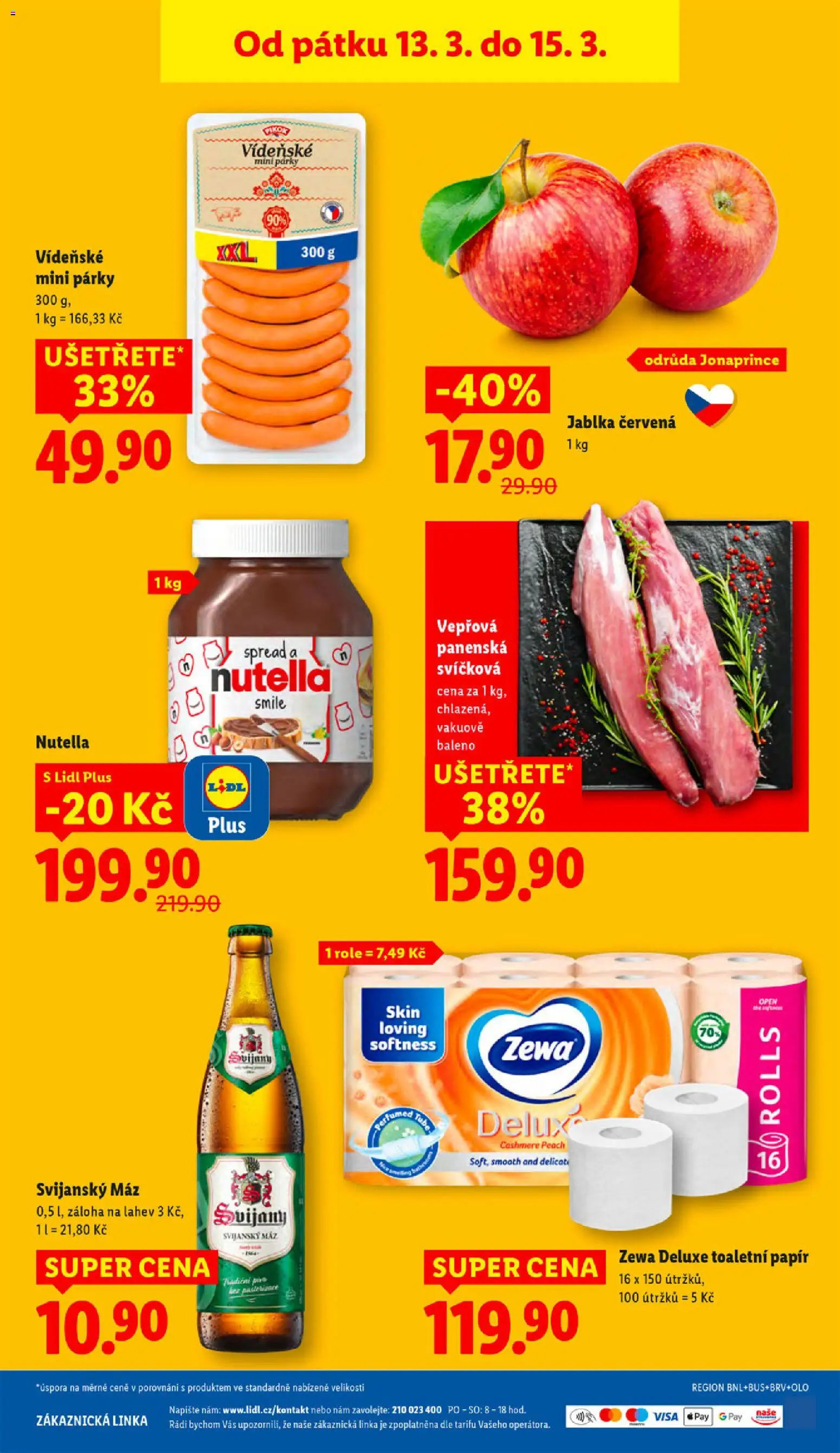 Lidl leták od 12.03.2026 | Strana: 47 | Produkty: Zewa deluxe, Jablka, Zewa, Nutella