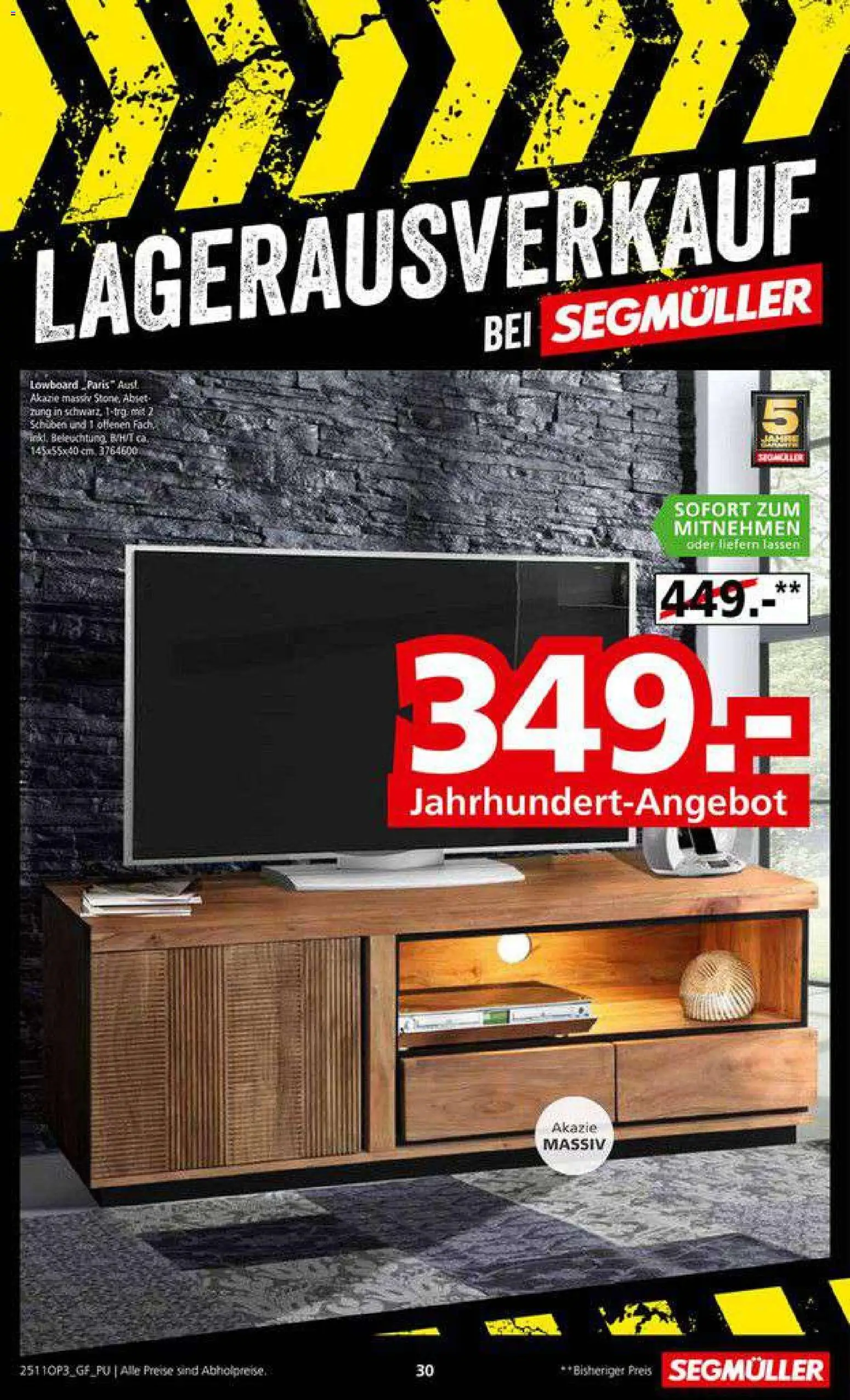 Segmüller Lagerausverkauf bei Segmüller – gültig ab 22.11.2025 | Seite: 30 | Produkte: Lowboard
