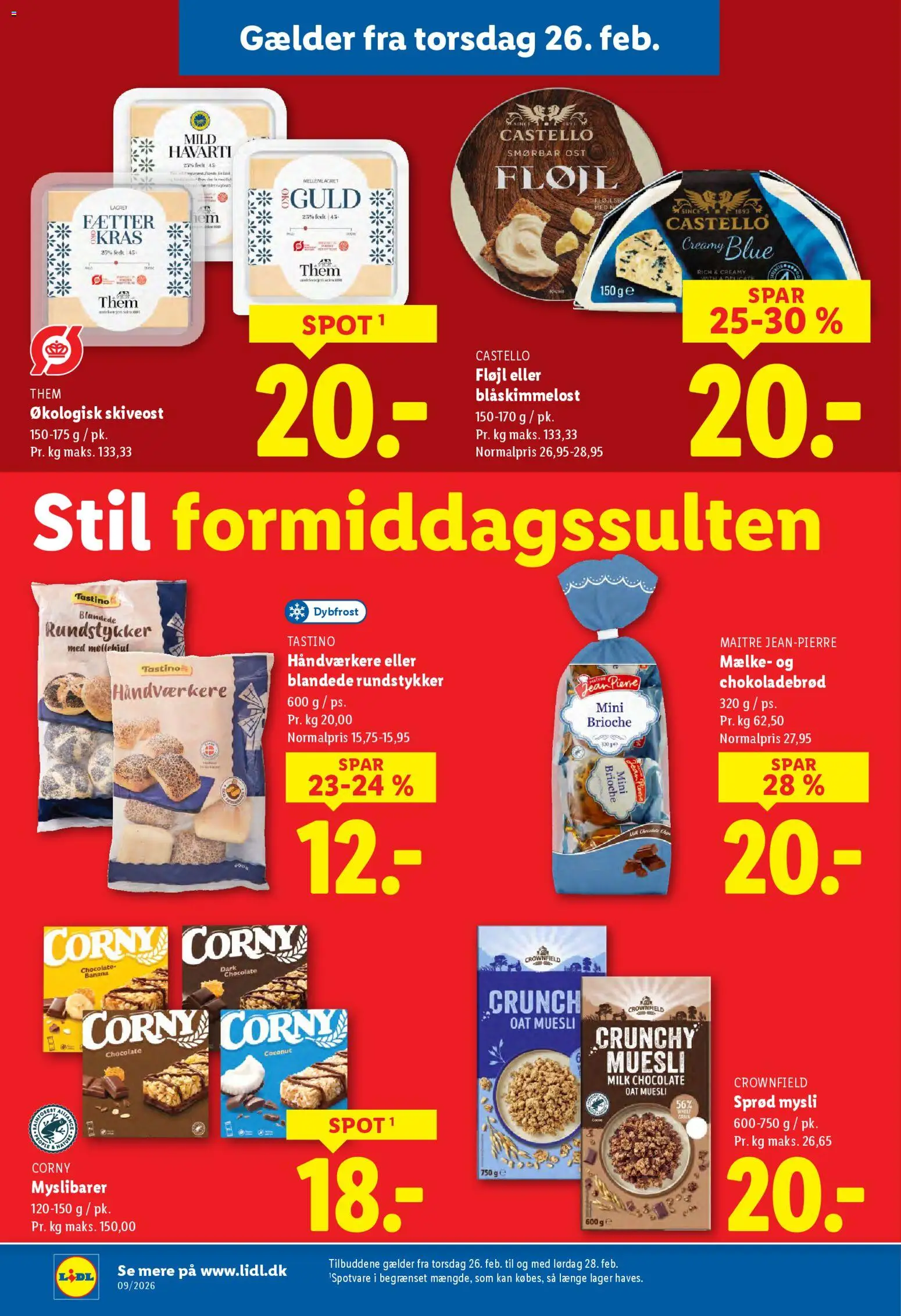 Lidl tilbudsavis – gyldig fra 26.02.2026 | Side: 4 | Produkter: Ost, Skiveost, Søm