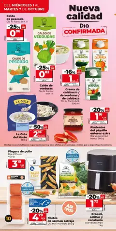 Vista previa Crema de calabacín / de verduras / de calabaza, Crema de calabacín / de verduras / de calabaza Dia Al Punto brik 500 ml válido desde el 01.10.2025 | Página: 10