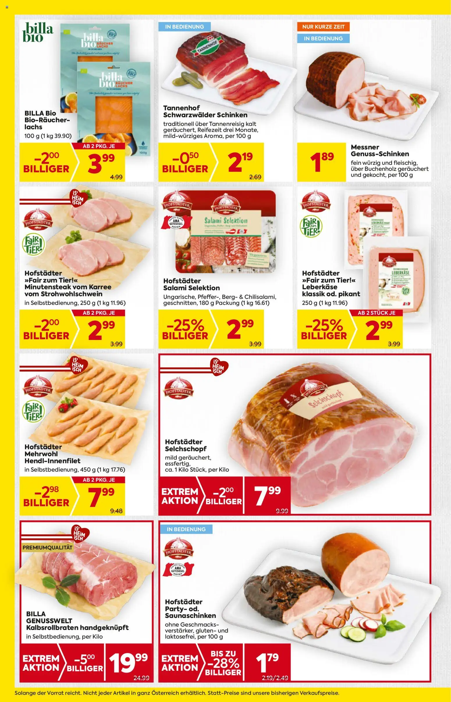 Billa Flugblatt - Wien gültig ab 30.10.2025 | Seite: 14 | Produkte: Salami, Schinken