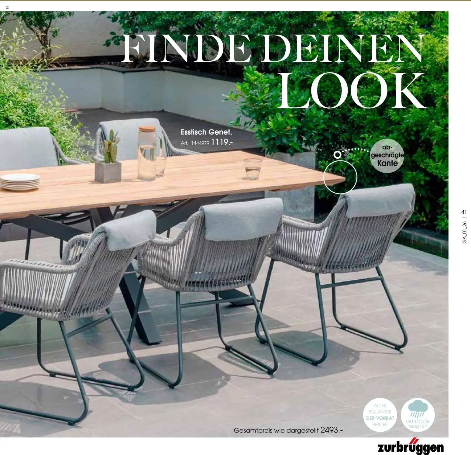 Zurbrüggen Sommer 2026 – gültig ab 19.03.2026 | Seite: 41 | Produkte: Esstisch