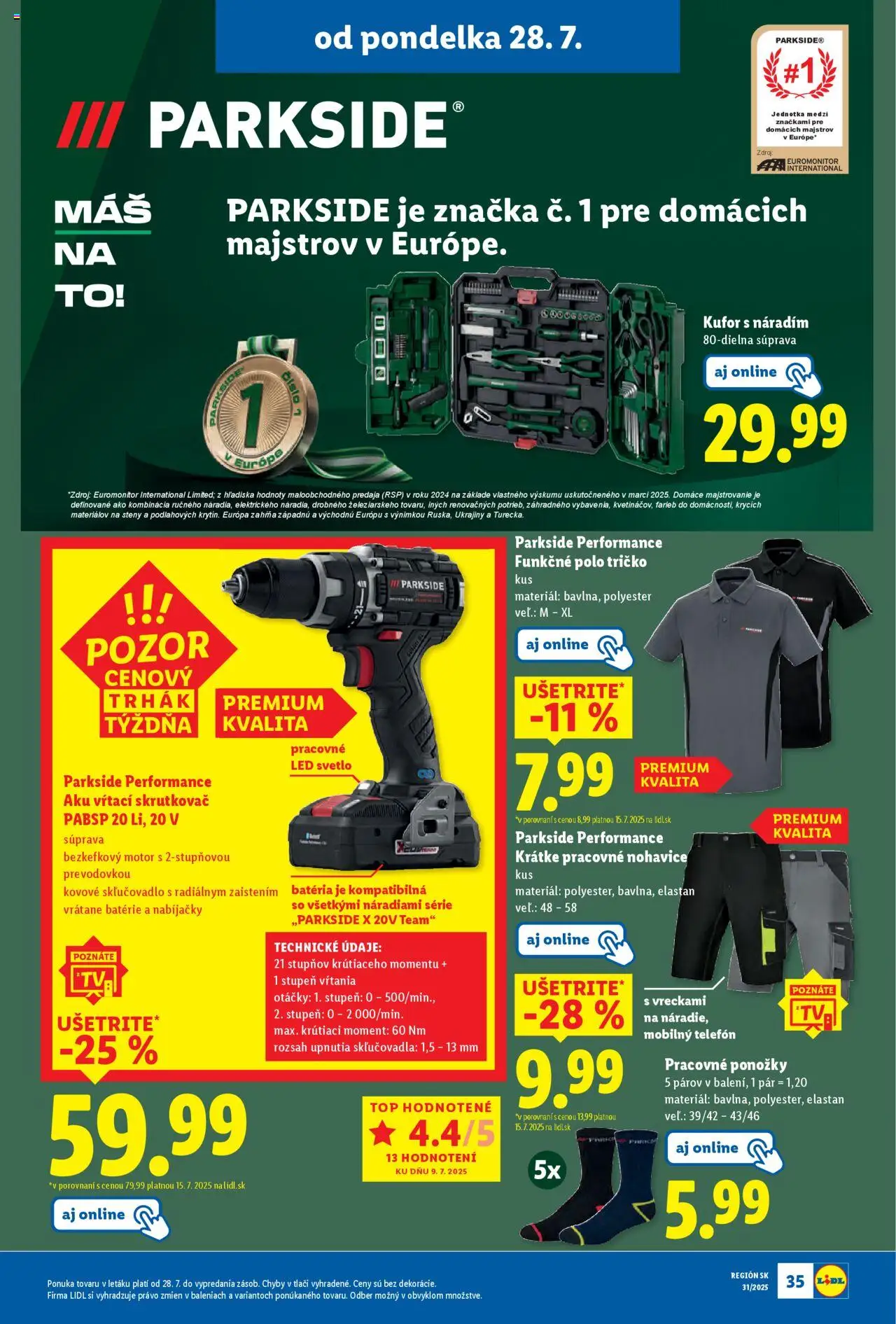 Lidl leták │ platný od 28.07.2025 | Strana: 41 | Produkty: Svetlo, Skrutkovač, Telefón, Aku