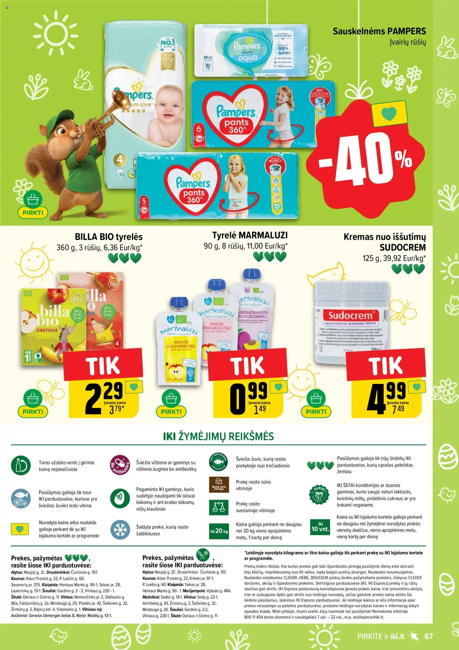 IKI akcijos nuo 23.03.2026 | Puslapis: 67 | Prekių: Kremas, Kiaušiniai, Vištiena