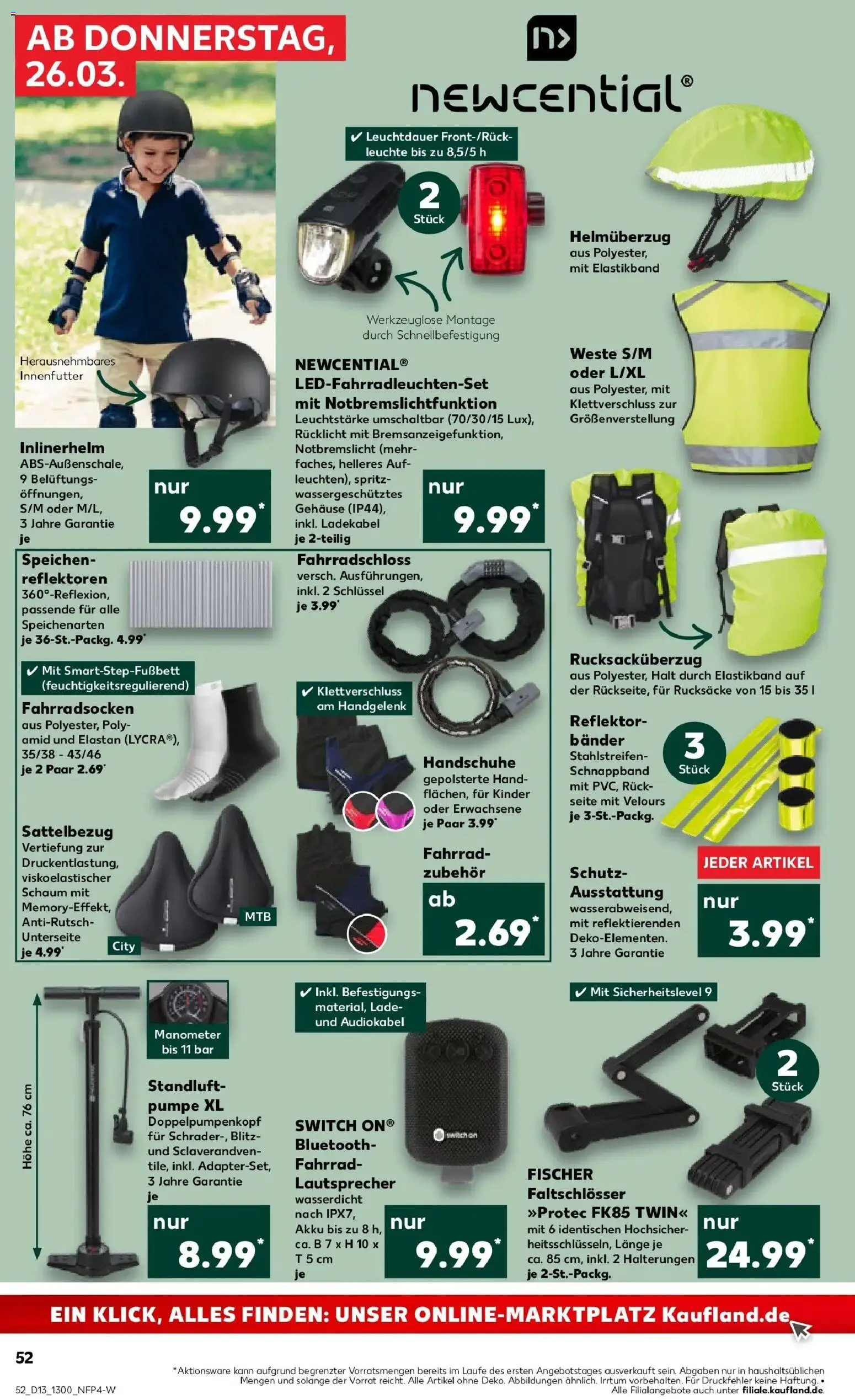 Kaufland Prospekt Dortmund	 – gültig ab 26.03.2026 | Seite: 52 | Produkte: Lautsprecher, Ladekabel, Weste, Handschuhe