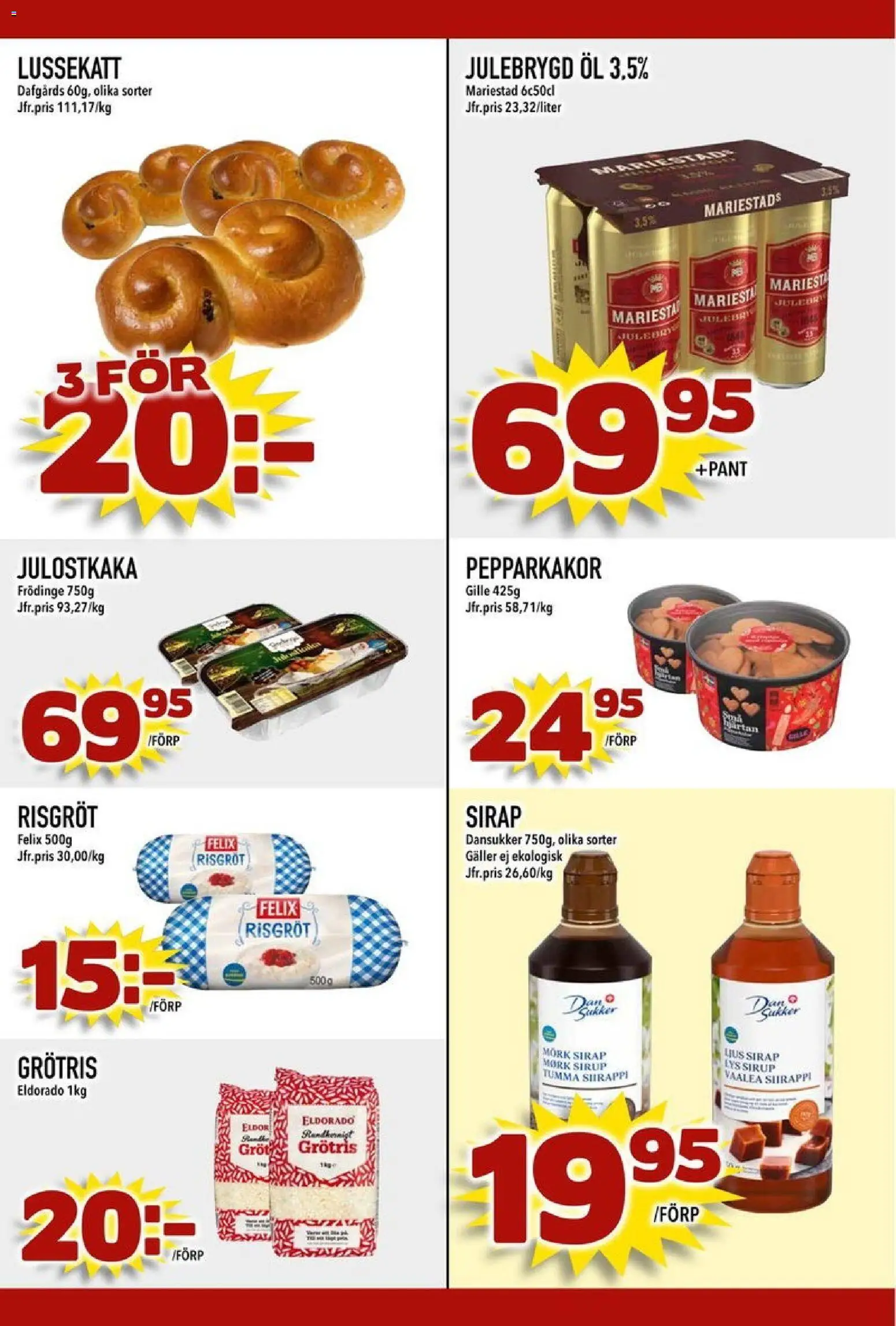 Din Mat reklamblad aktuell från 08.12.2025 | Sida: 6 | Produkter: Galler, Öl