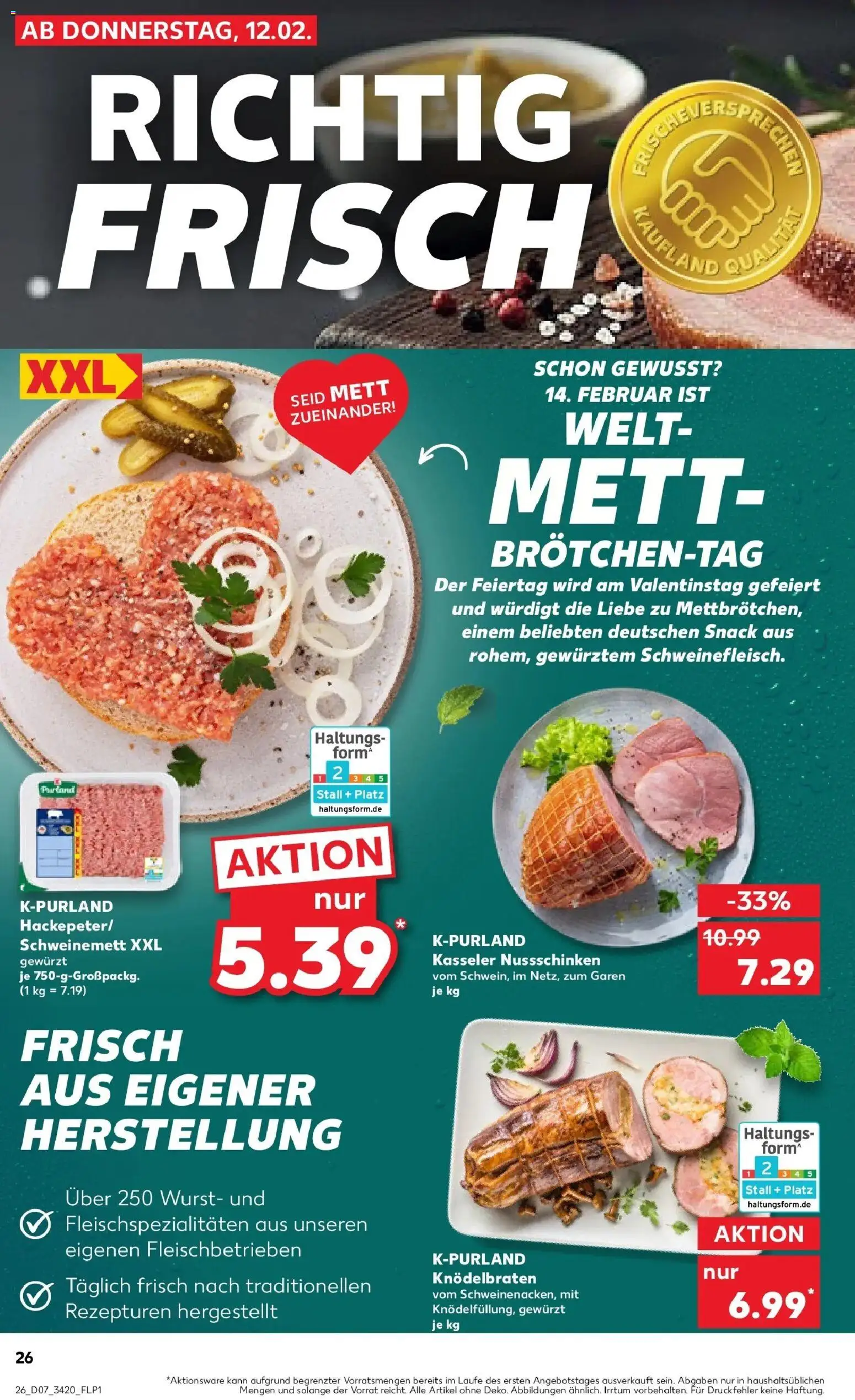 Kaufland prospekt Blankenfelde-Mahlow	 – gültig ab 16.02.2026 | Seite: 26 | Produkte: Wurst