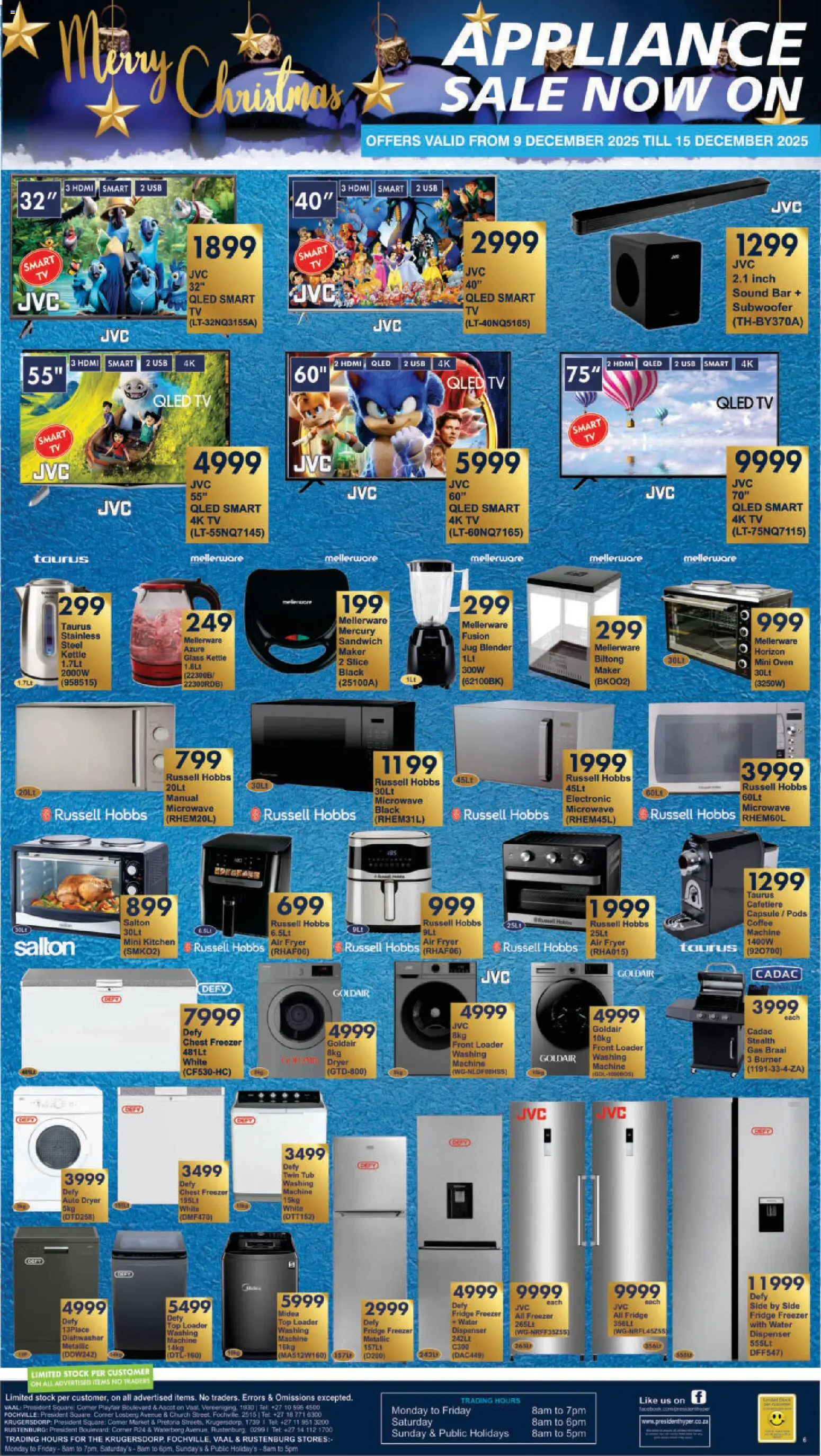 New President Hyper catalogue – valid from 09.12.2025 | Page: 1 | Products: USB, TV, Microwave, Air fryer