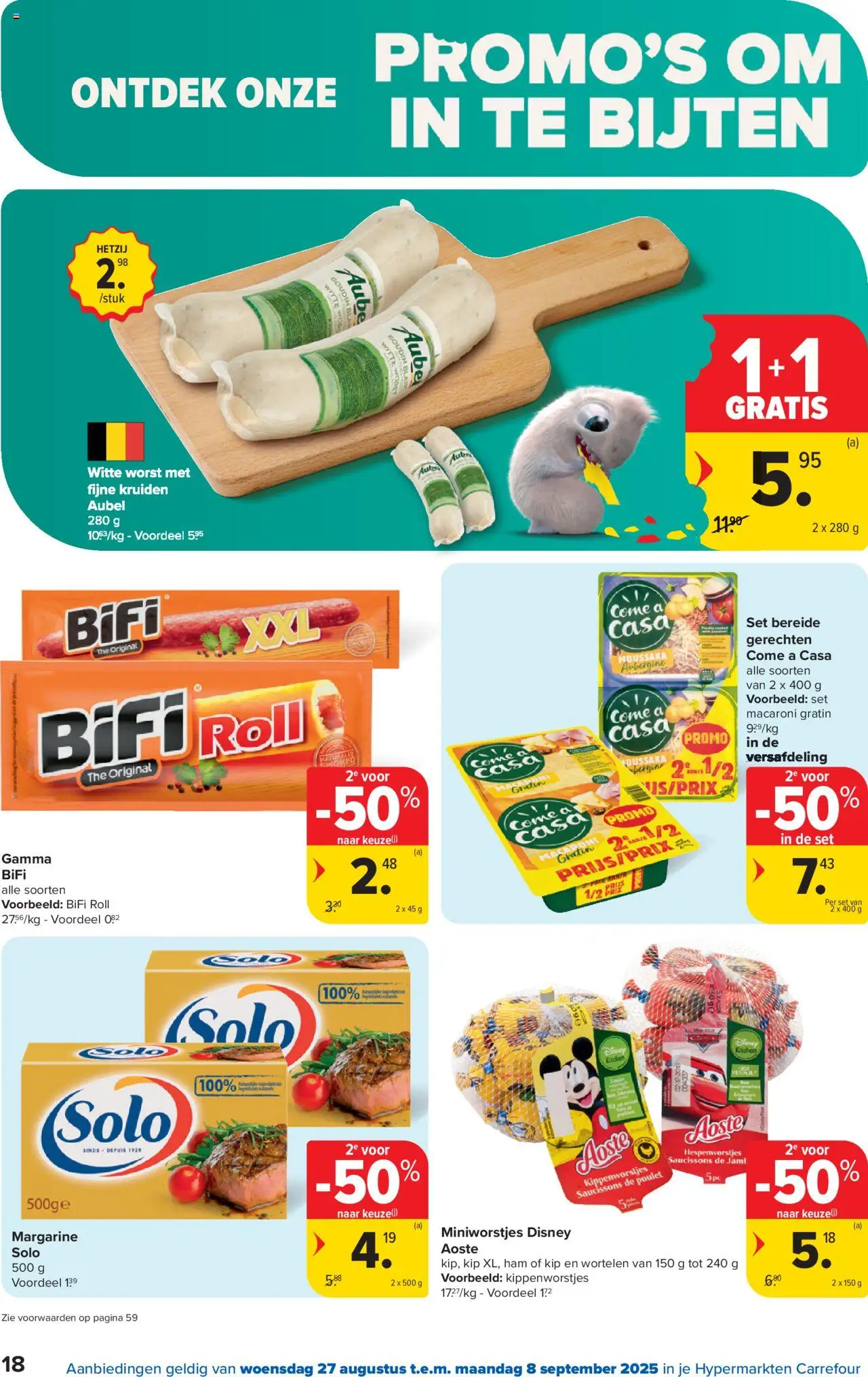  | Pagina: 18 | Producten: Ham, Macaroni, Moussaka, Wortelen