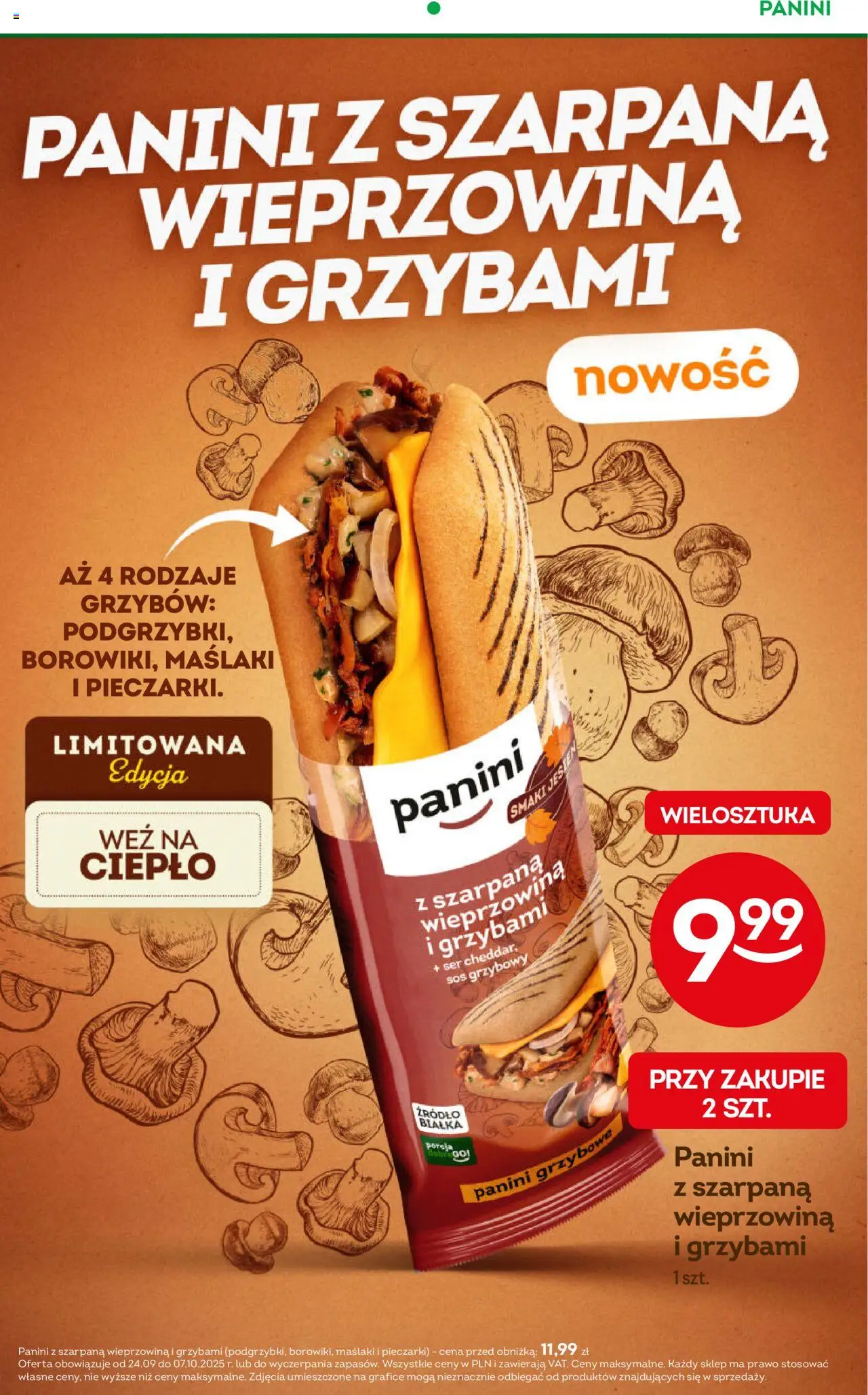 Żabka Gazetka od 24.09.2025 | Strona: 6 | Produkty: Bekon, Panini, Ser, Herbata