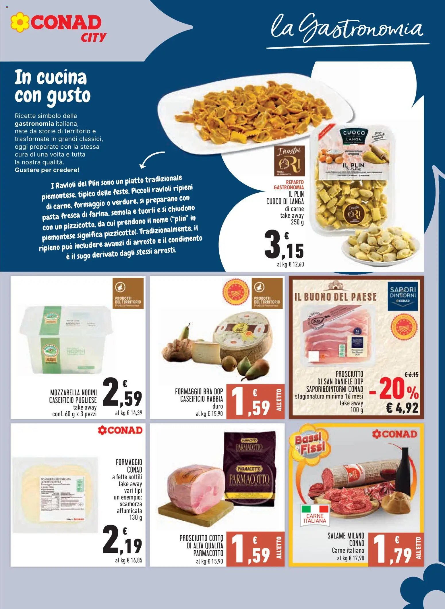 Volantino Conad del 26.02.2026 | Pagina: 9 | Prodotti: Salame, Formaggio, Prosciutto, Pasta
