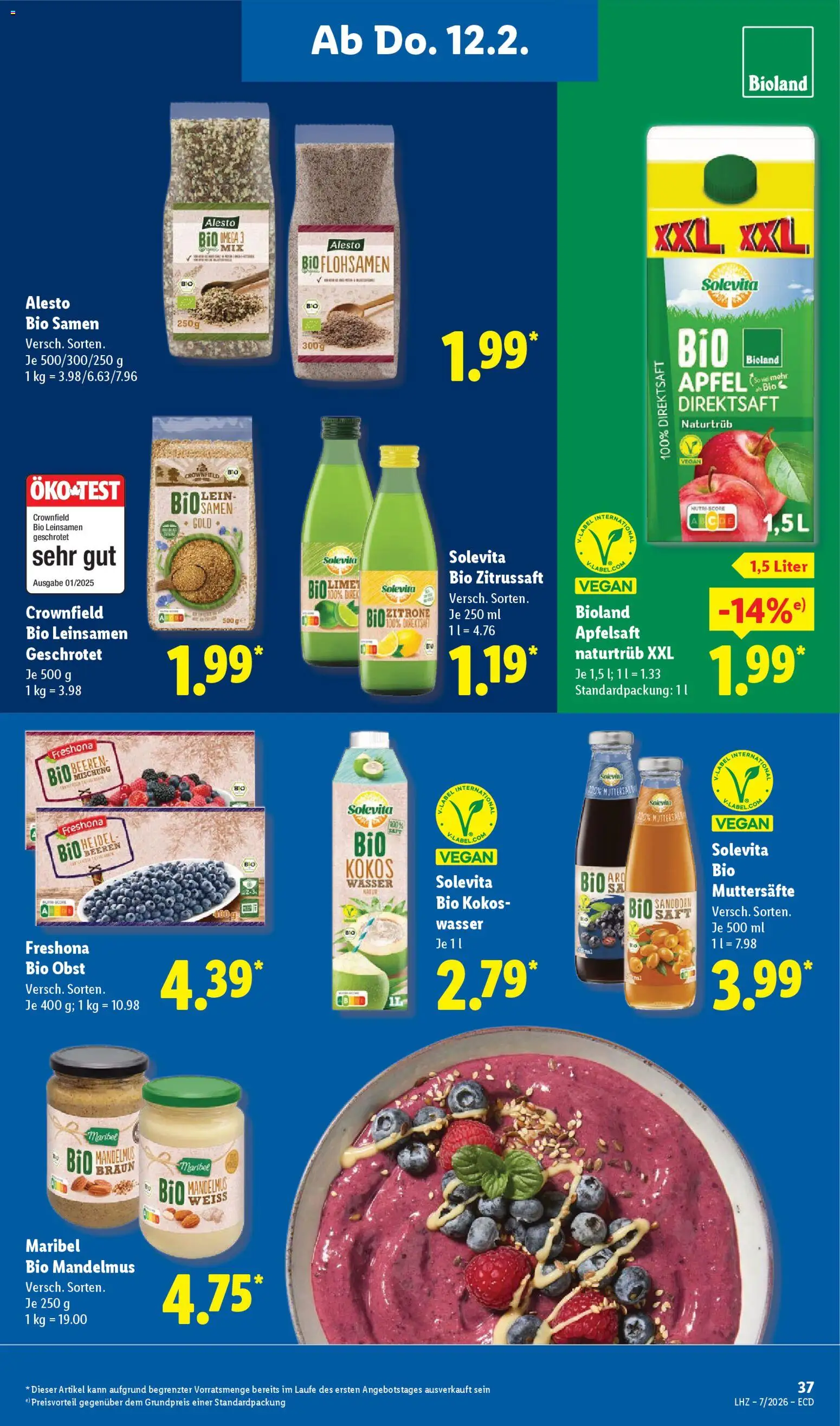 Lidl - Prospekt – gültig ab 09.02.2026 | Seite: 55 | Produkte: Äpfel, Wasser, Obst, Saft