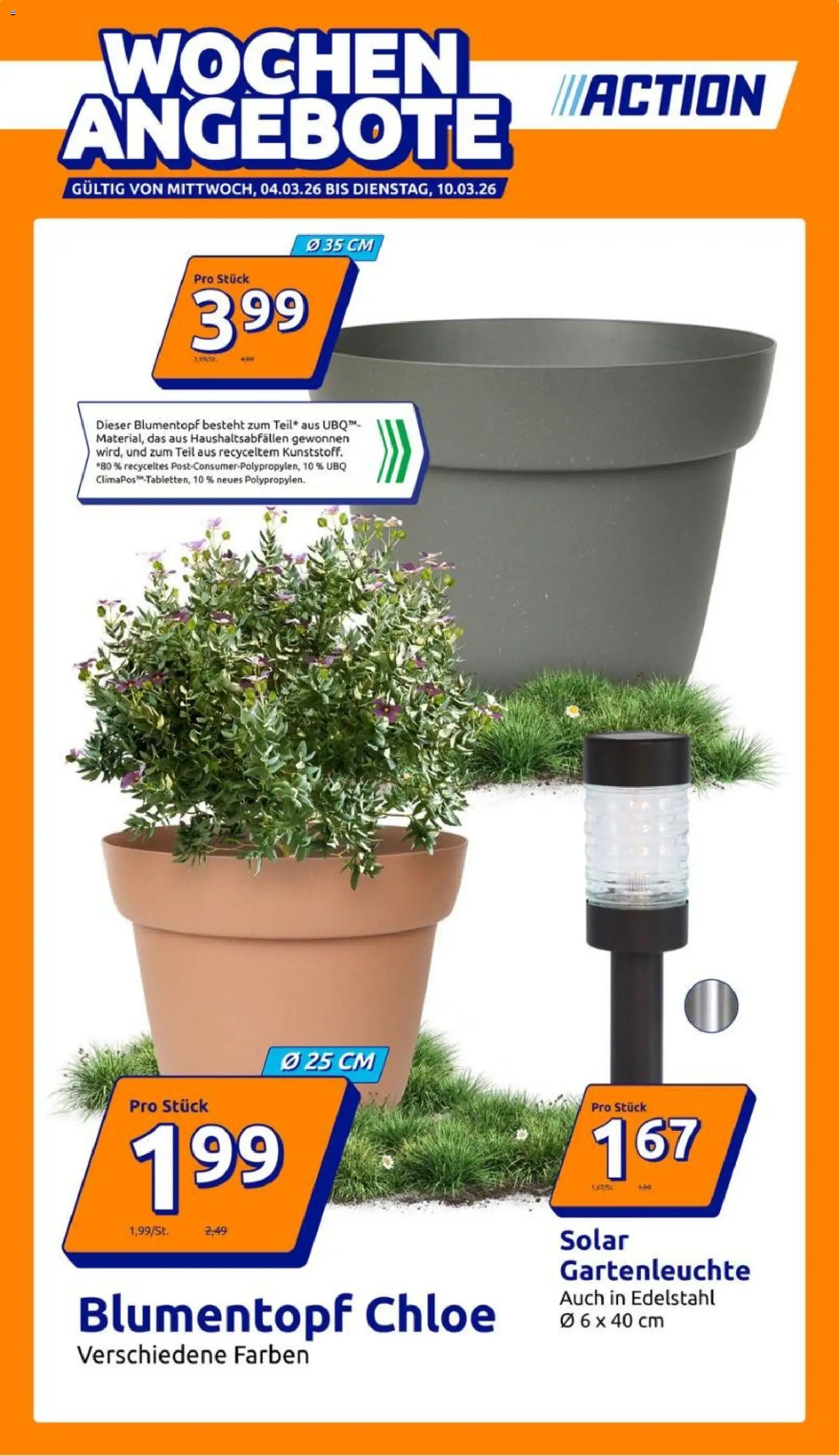 Action Flugblatt gültig ab 04.03.2026 | Seite: 1 | Produkte: Blumentopf