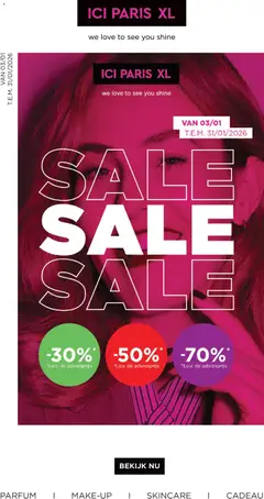 ICI Paris XL folder - Voorbeeld van een folder van ICI Paris XL, geldig van 03.01.2026