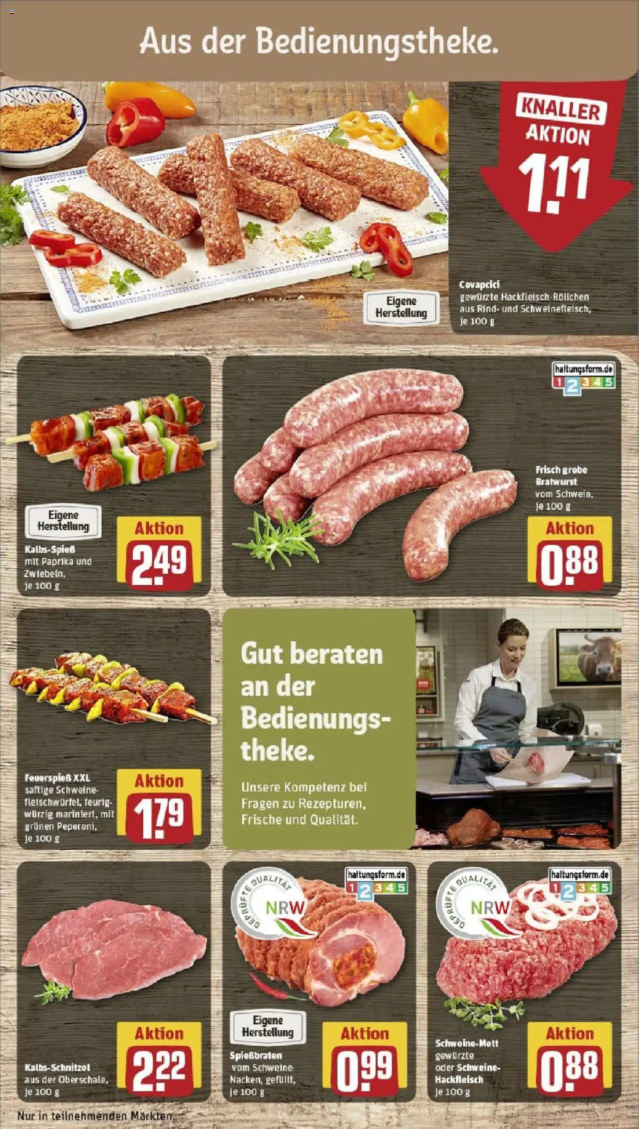 Rewe prospekt Schieder / Schwalenberg	 - gültig ab dem 13.07.2025 | Seite: 10 | Produkte: Bratwurst, Cevapcici, Paprika, Hackfleisch