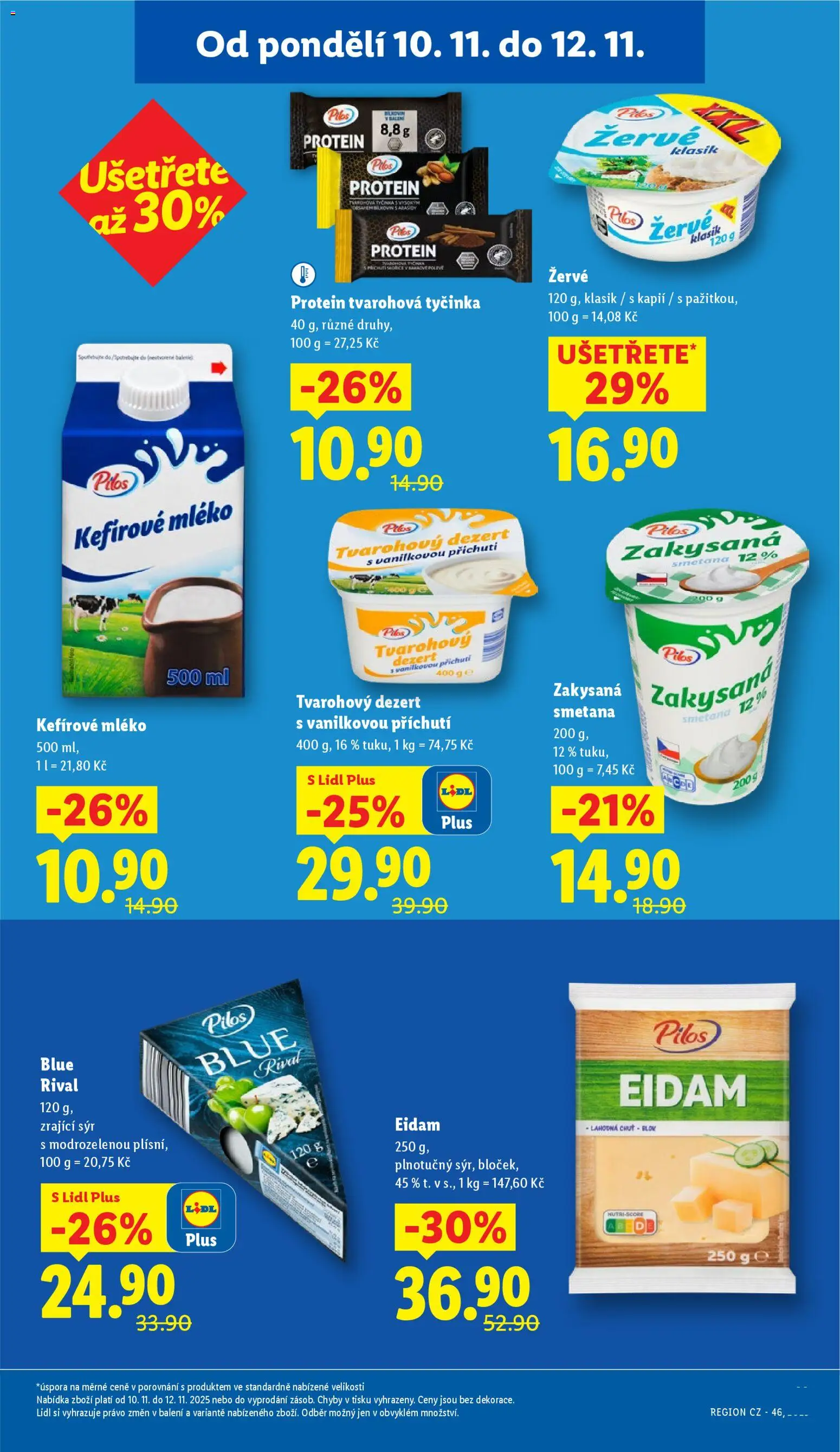 Lidl leták od 10.11.2025 | Strana: 15 | Produkty: Tvarohový dezert, Smetana, Žervé, Zakysaná smetana