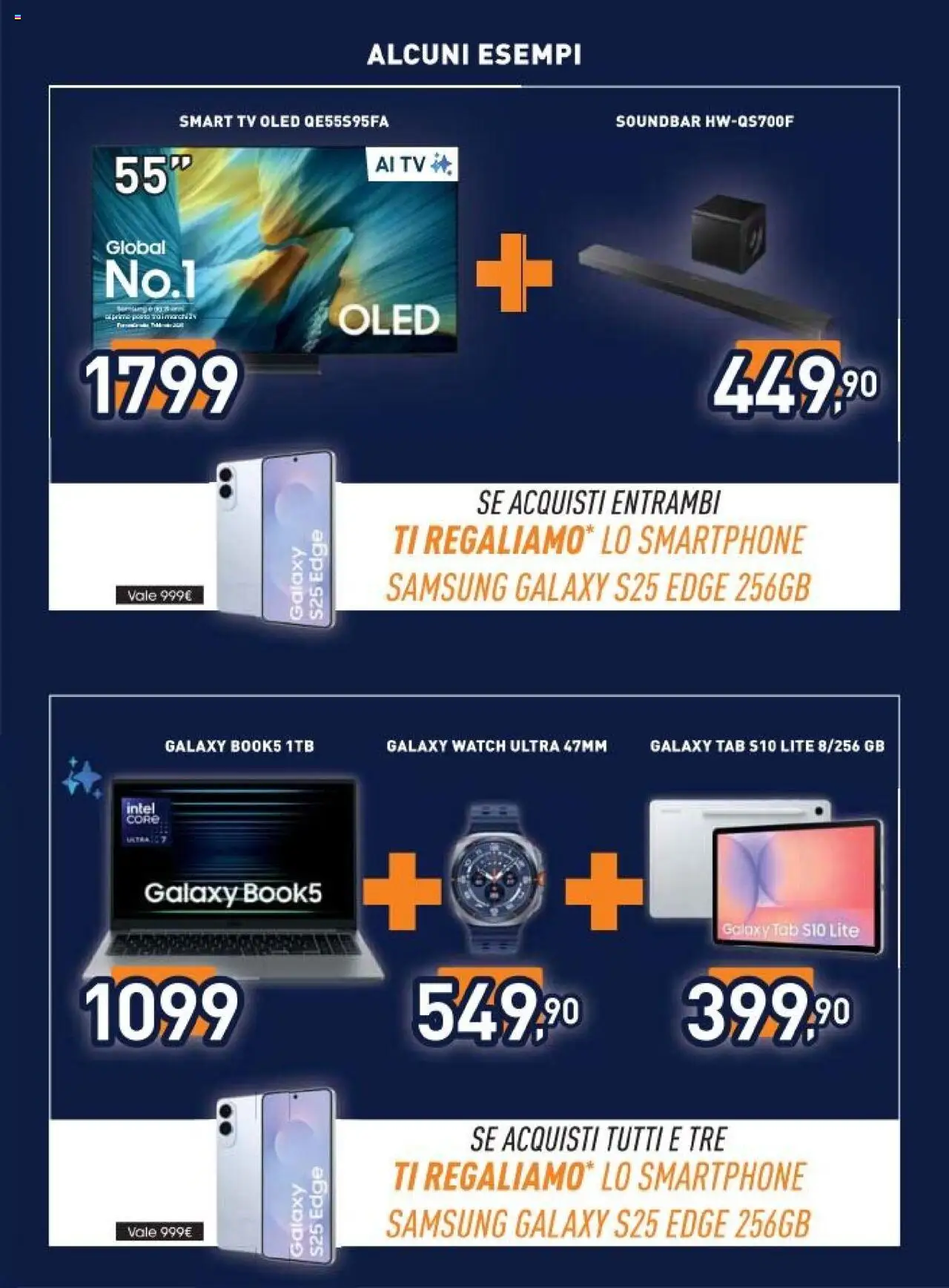 Volantino Unieuro del 08.09.2025 | Pagina: 3 | Prodotti: Samsung Galaxy, smart TV, TV, Samsung