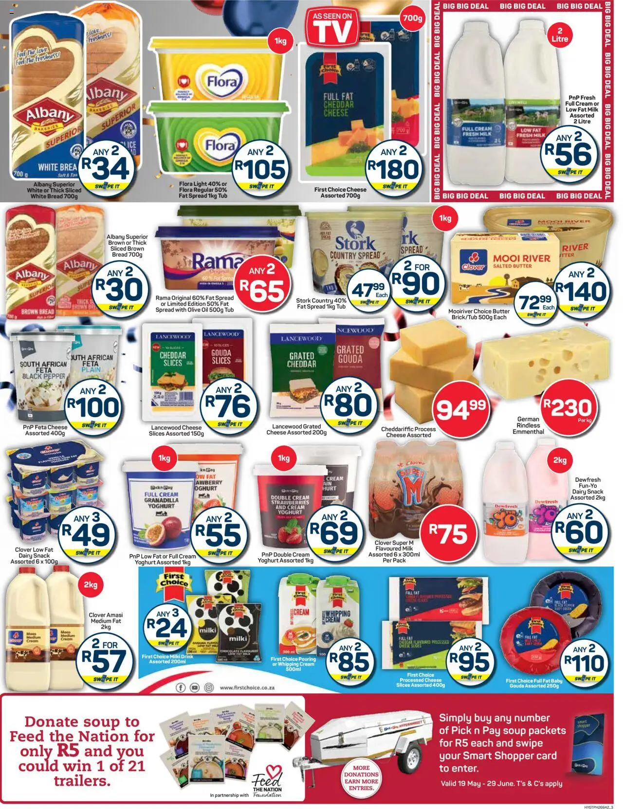 Pick n Pay Inland provinces - Hyper Birthday Specials │ valid from 23.06.2025 | Page: 3 | Products: Milk, Cheese, Light, Cream