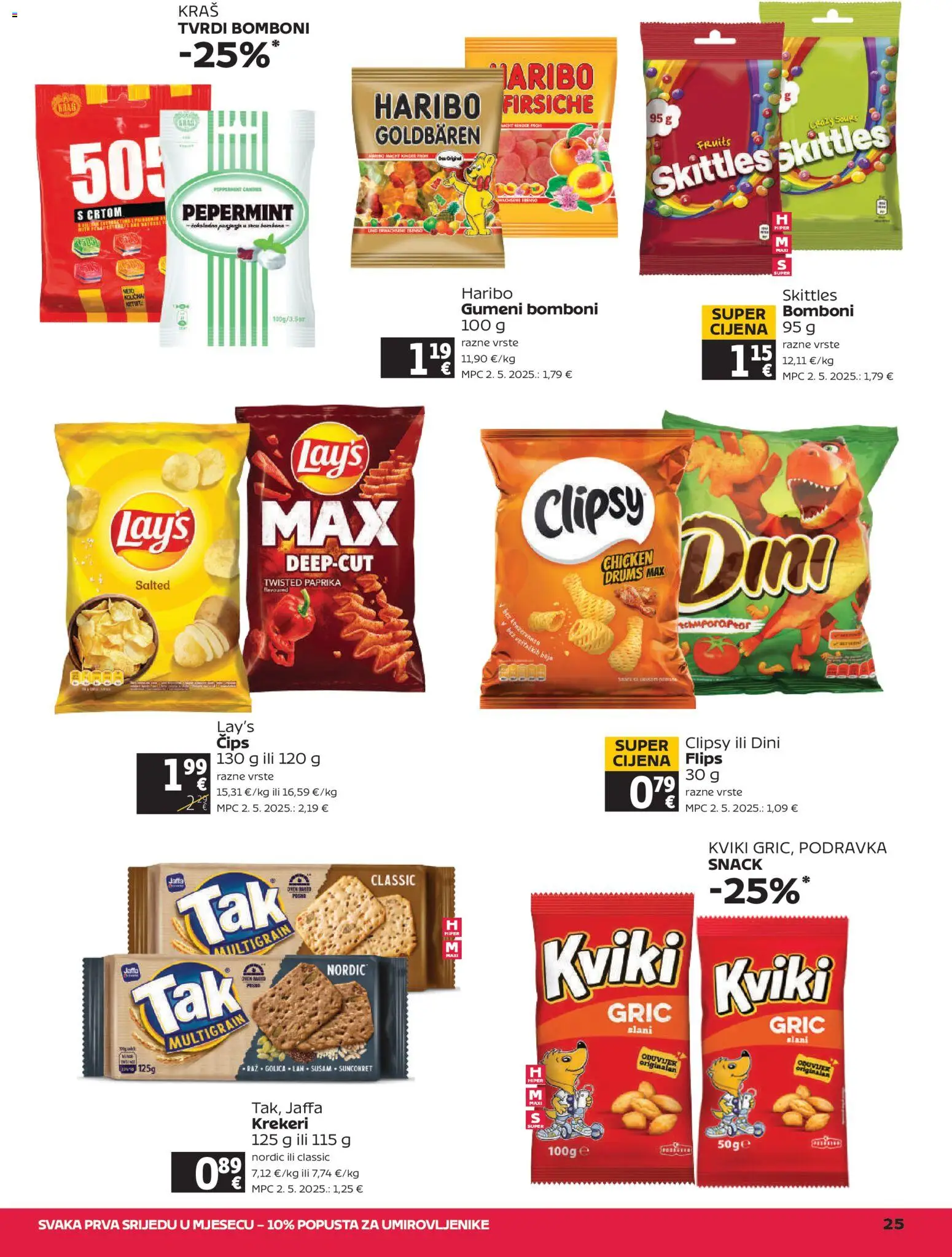 Tommy katalog | vrijedi od 29.01.2026 | Stranica: 25 | Proizvodi: Flips, Bomboni, Paprika, Krekeri