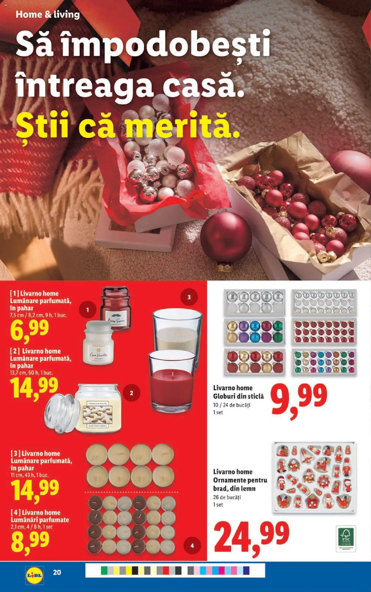 Noul catalog Lidl – valabil de la 24.11.2025 | Pagină: 20 | Produse: Lumânare