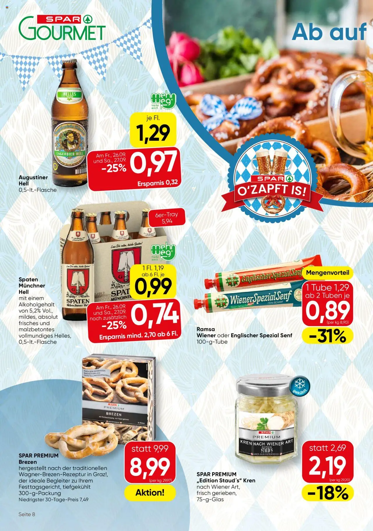 SPAR Gourmet Flugblatt - Niederösterreich gültig ab 25.09.2025 | Seite: 8
