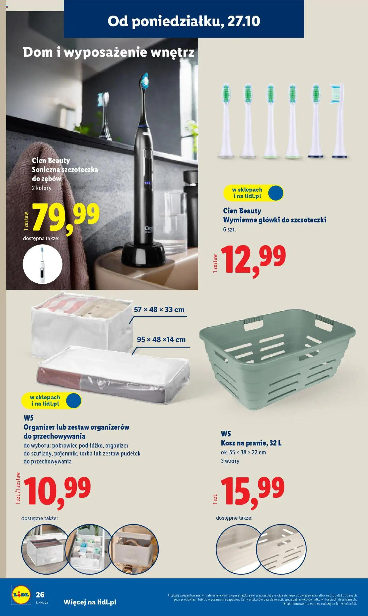 Lidl Katalog od 27.10.2025 | Strona: 30 | Produkty: Torba, Kosz, Szczoteczka do zębów