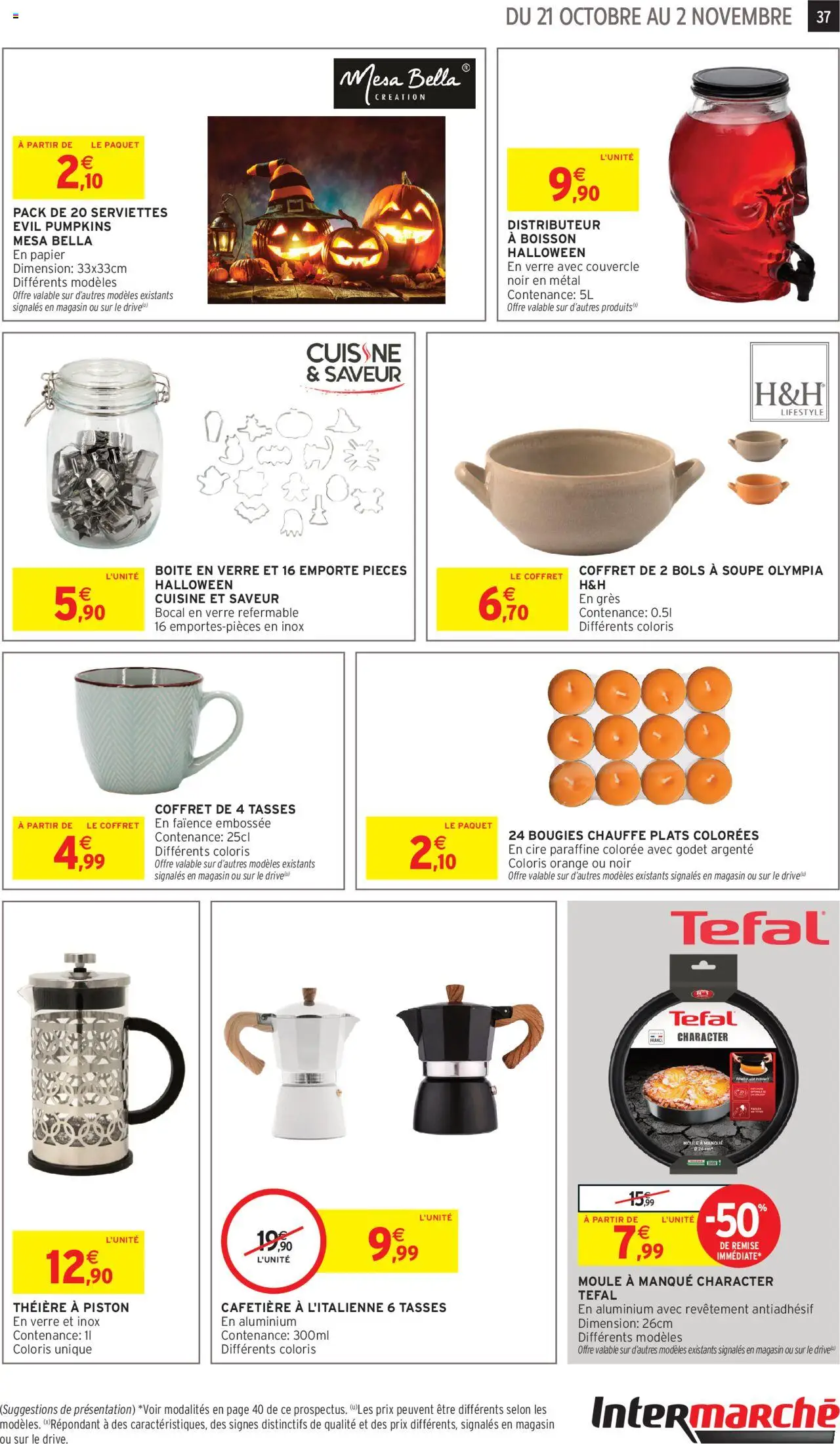 {H1} | Page: 37 | Produits: Cafetière, Théière, Soupe, Tefal