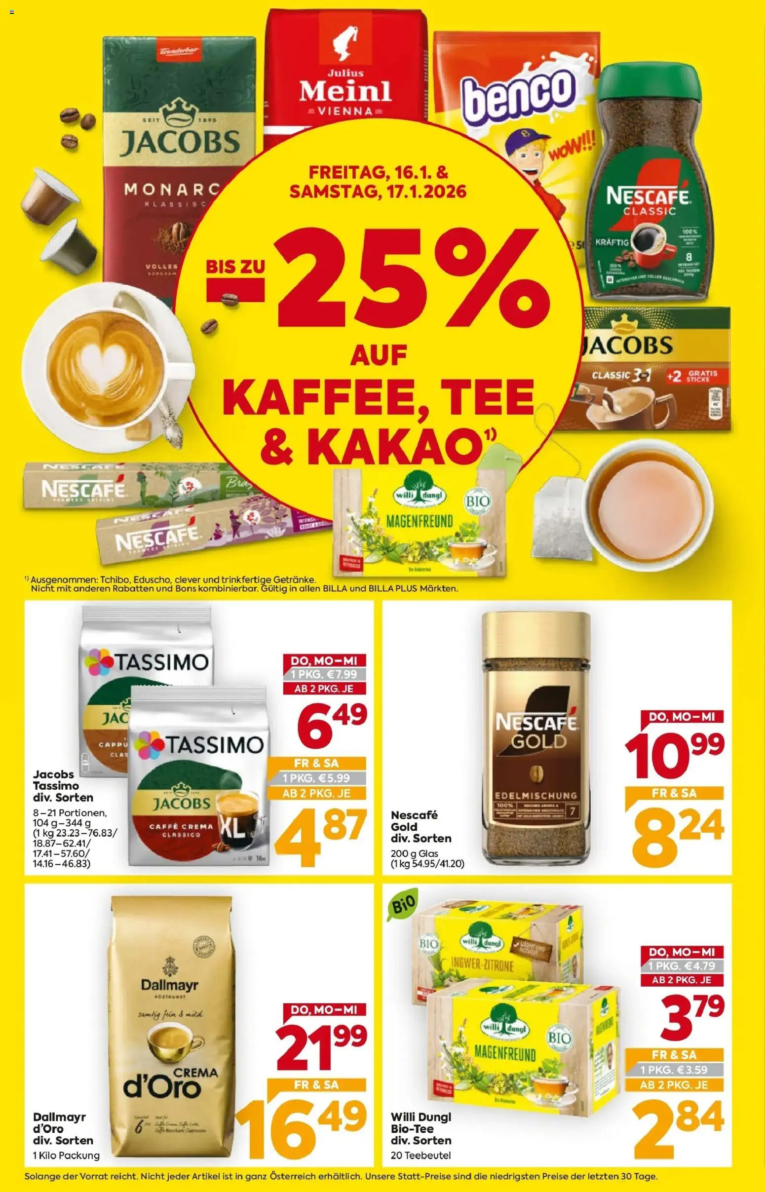 Billa Flugblatt - Bad Radkersburg, Ramsau, Fehring gültig ab 15.01.2026 | Seite: 2 | Produkte: Tee